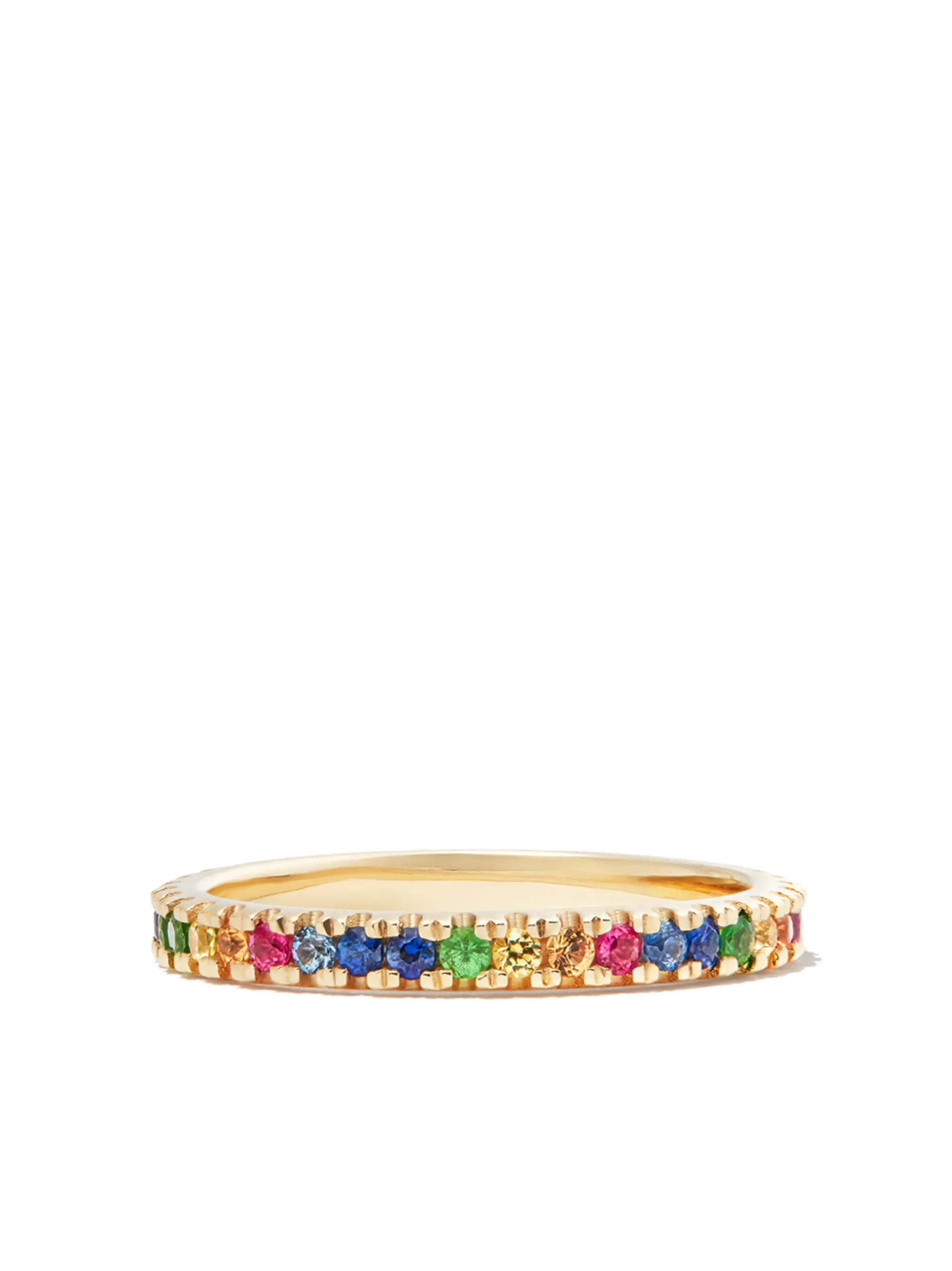 14kt yellow gold sapphire eternity band