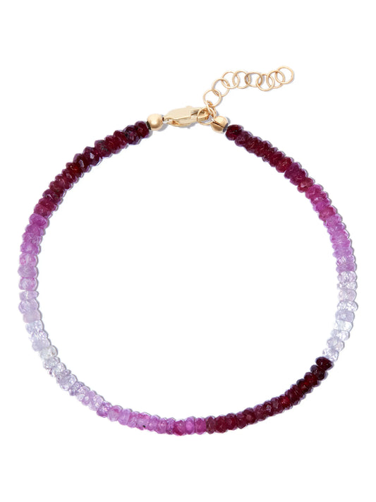Rocky beaded ruby bracelet