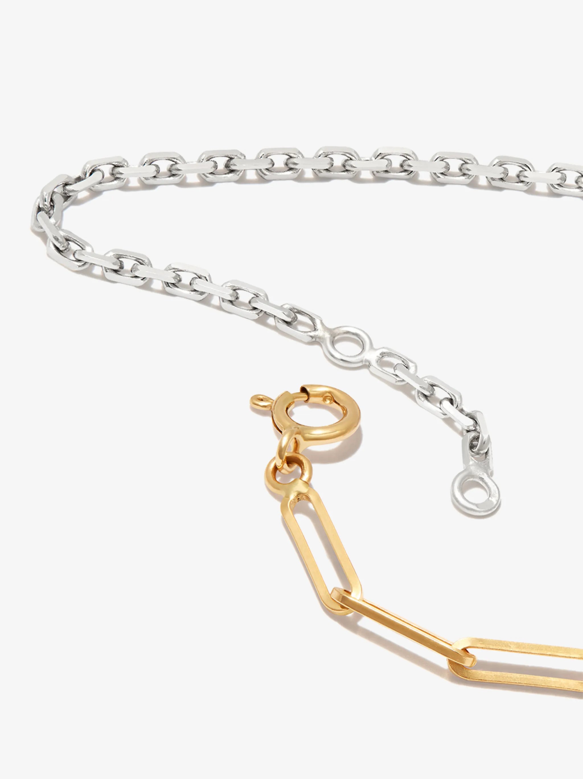 9kt yellow and white gold sapphire bracelet