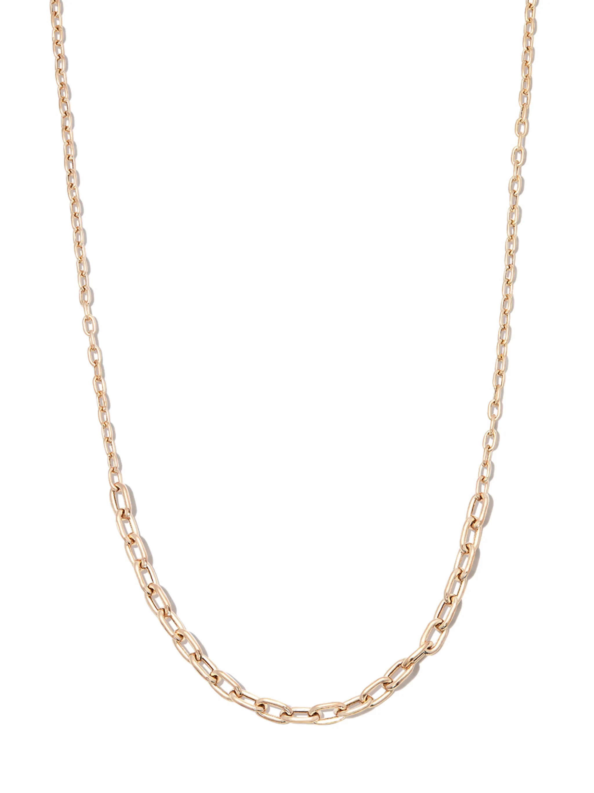 14kt yellow gold mixed-chain necklace
