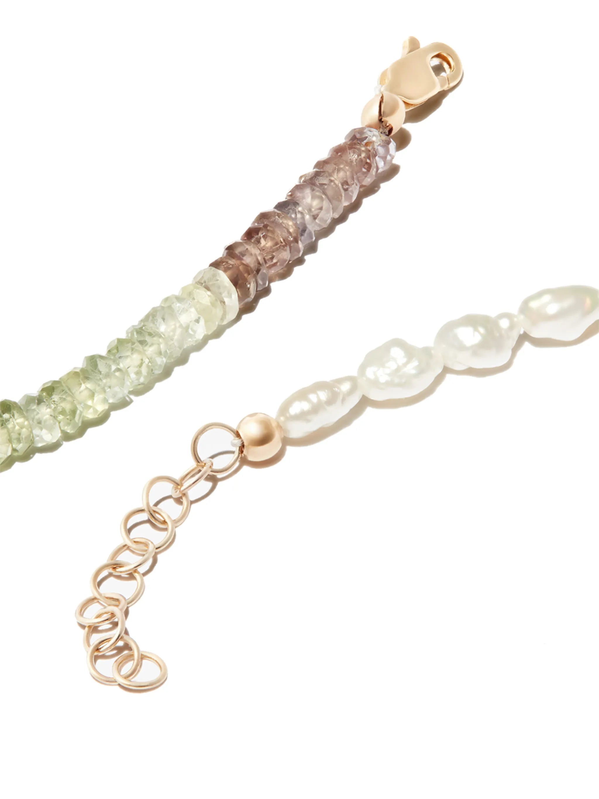 14kt yellow gold Can't Decide sapphire and pearl necklace