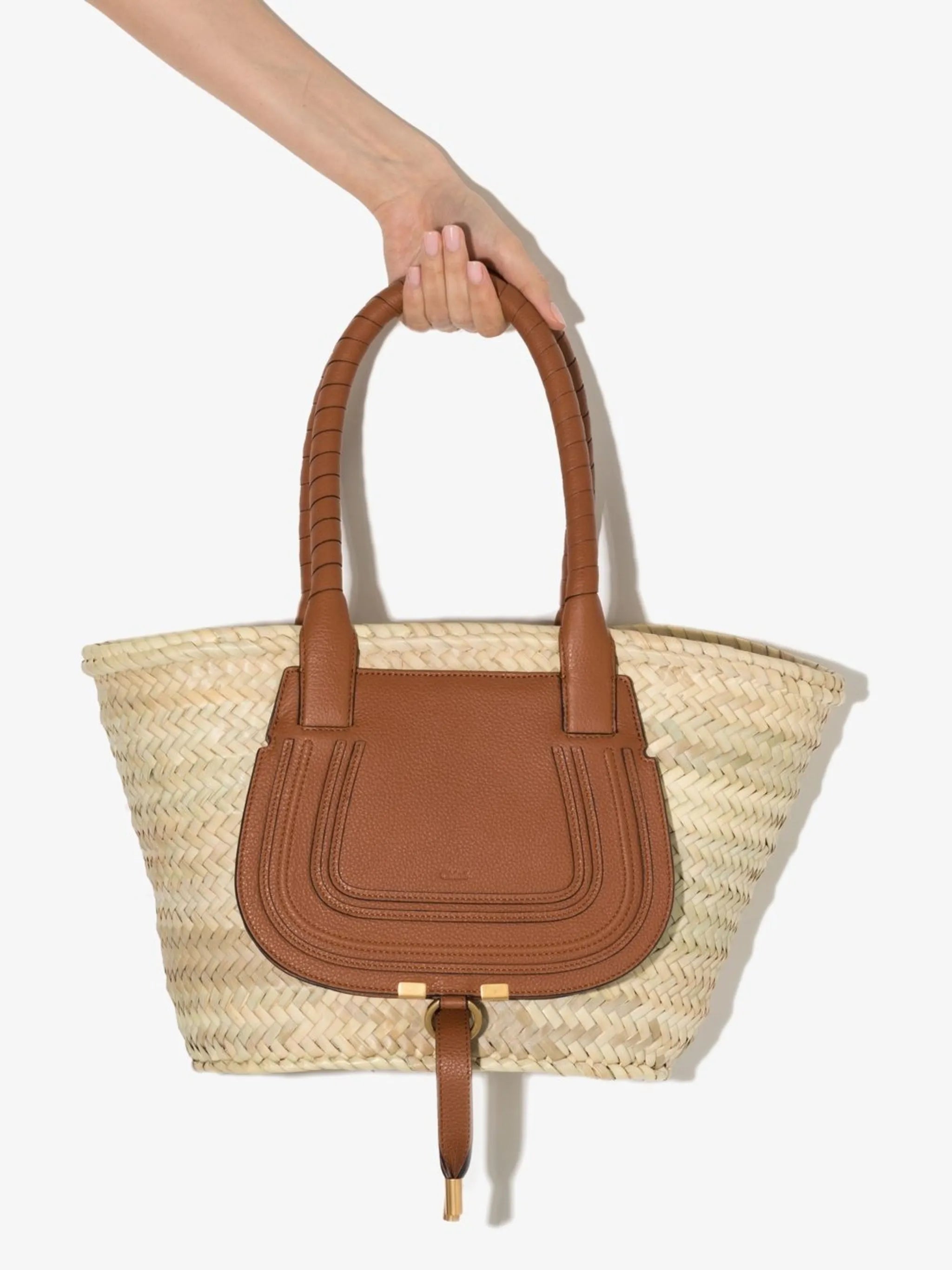 Marcie raffia tote bag