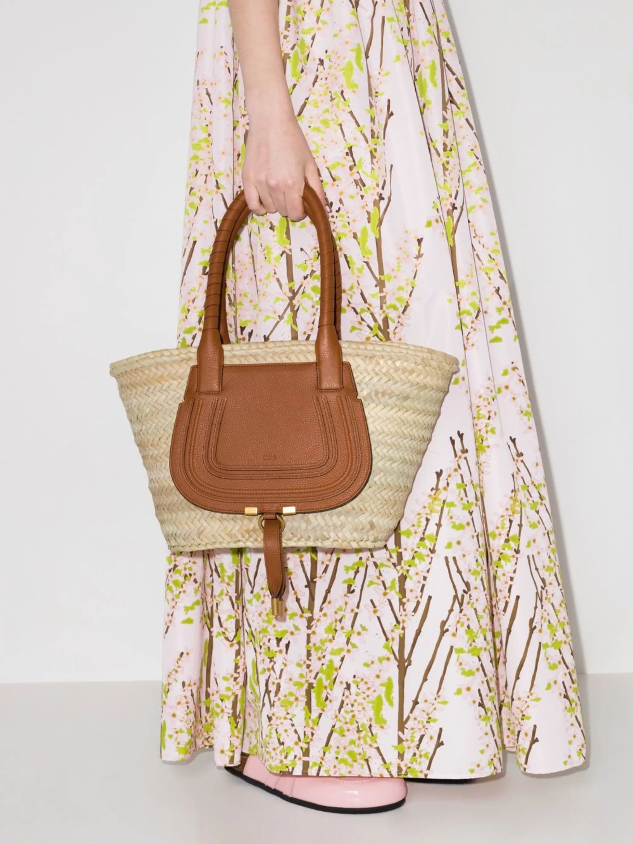 Marcie raffia tote bag