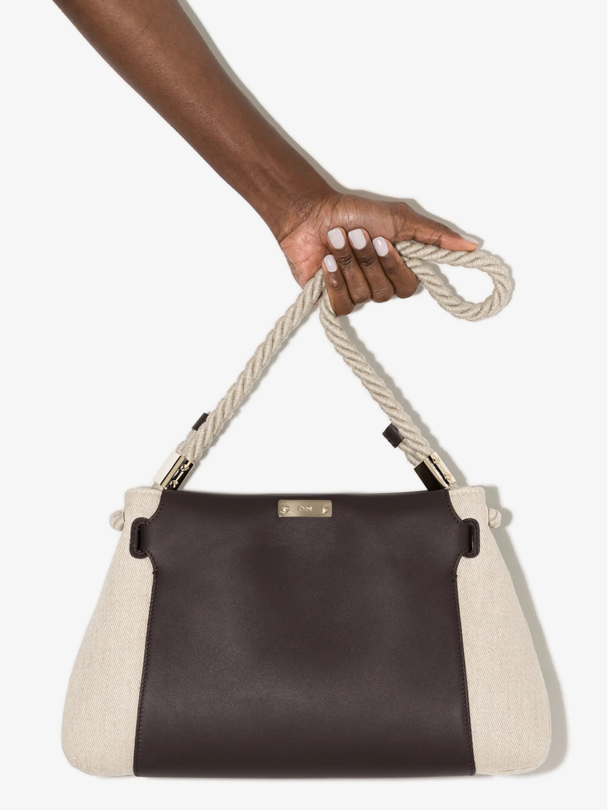 Key panelled shoulder bag