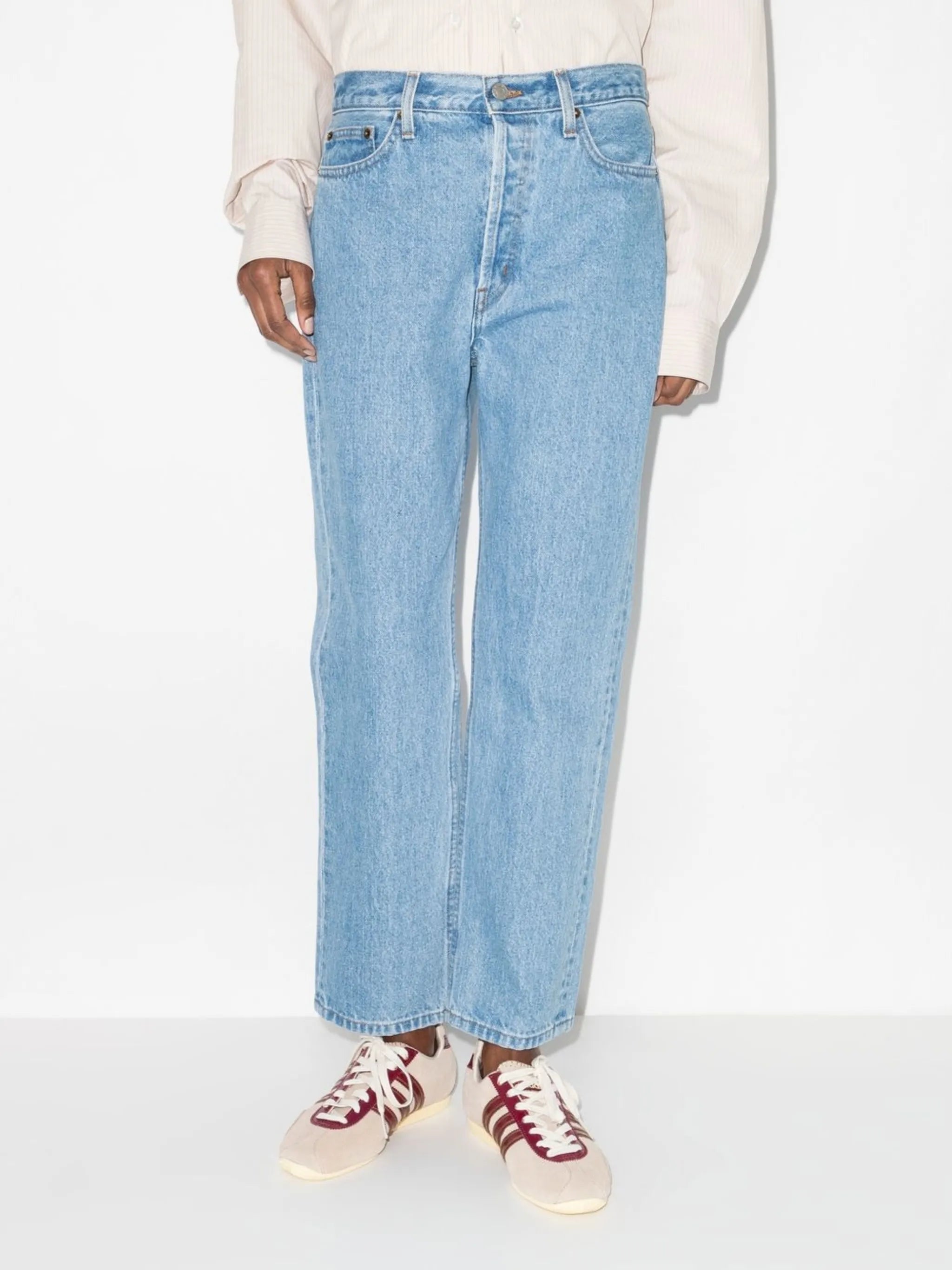 cropped wide-leg jeans