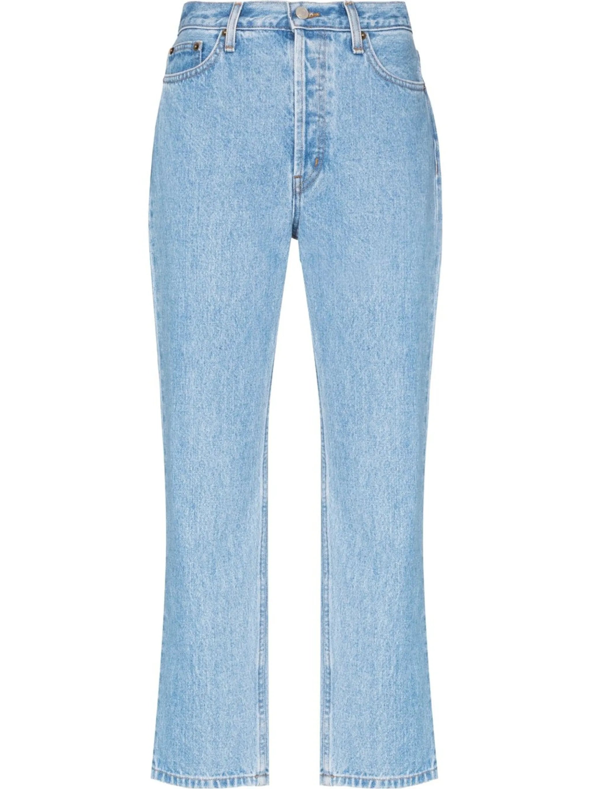 cropped wide-leg jeans