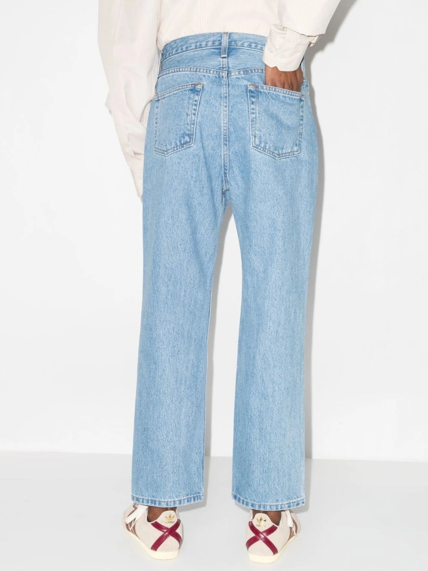 cropped wide-leg jeans