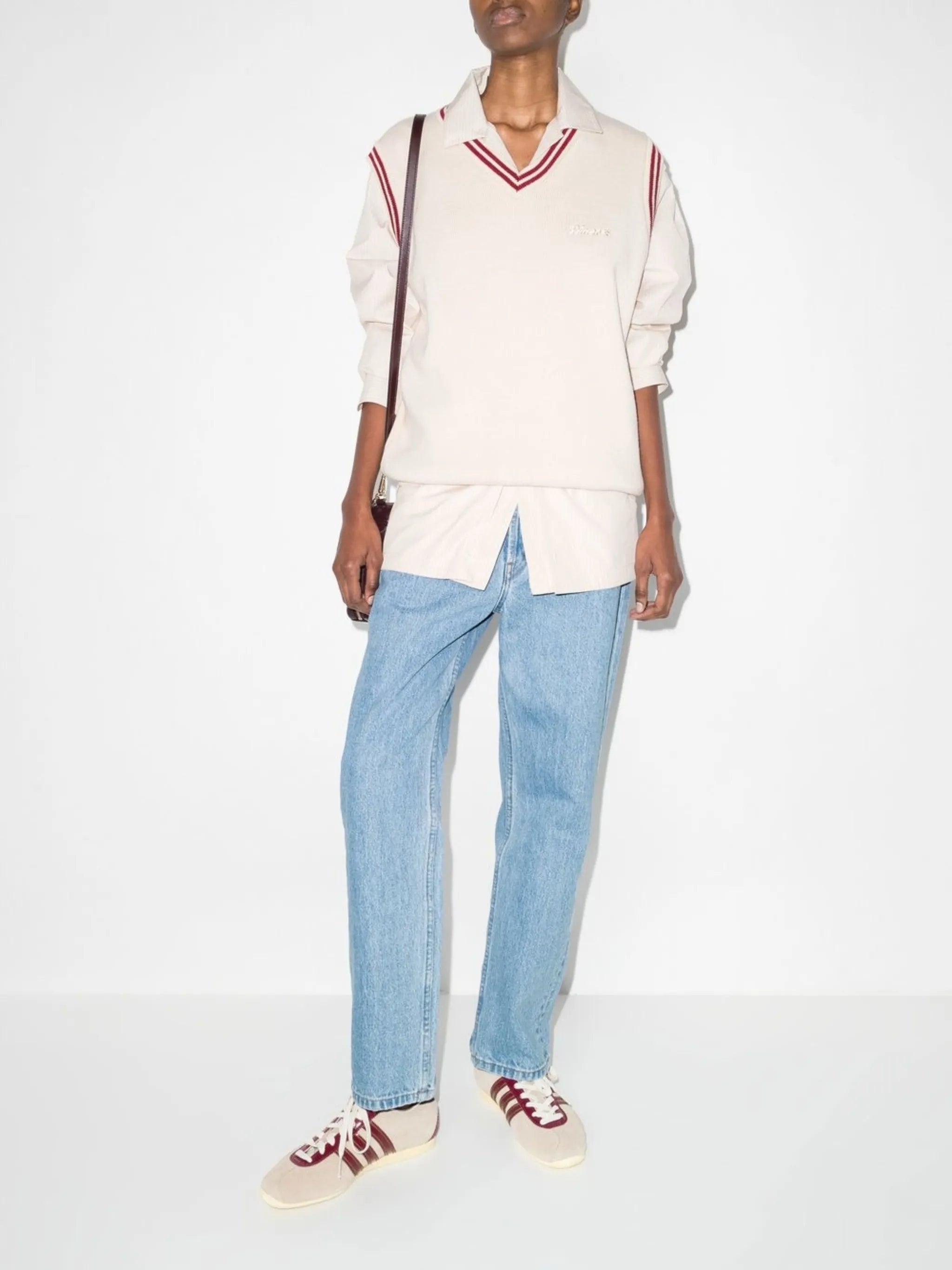 cropped wide-leg jeans