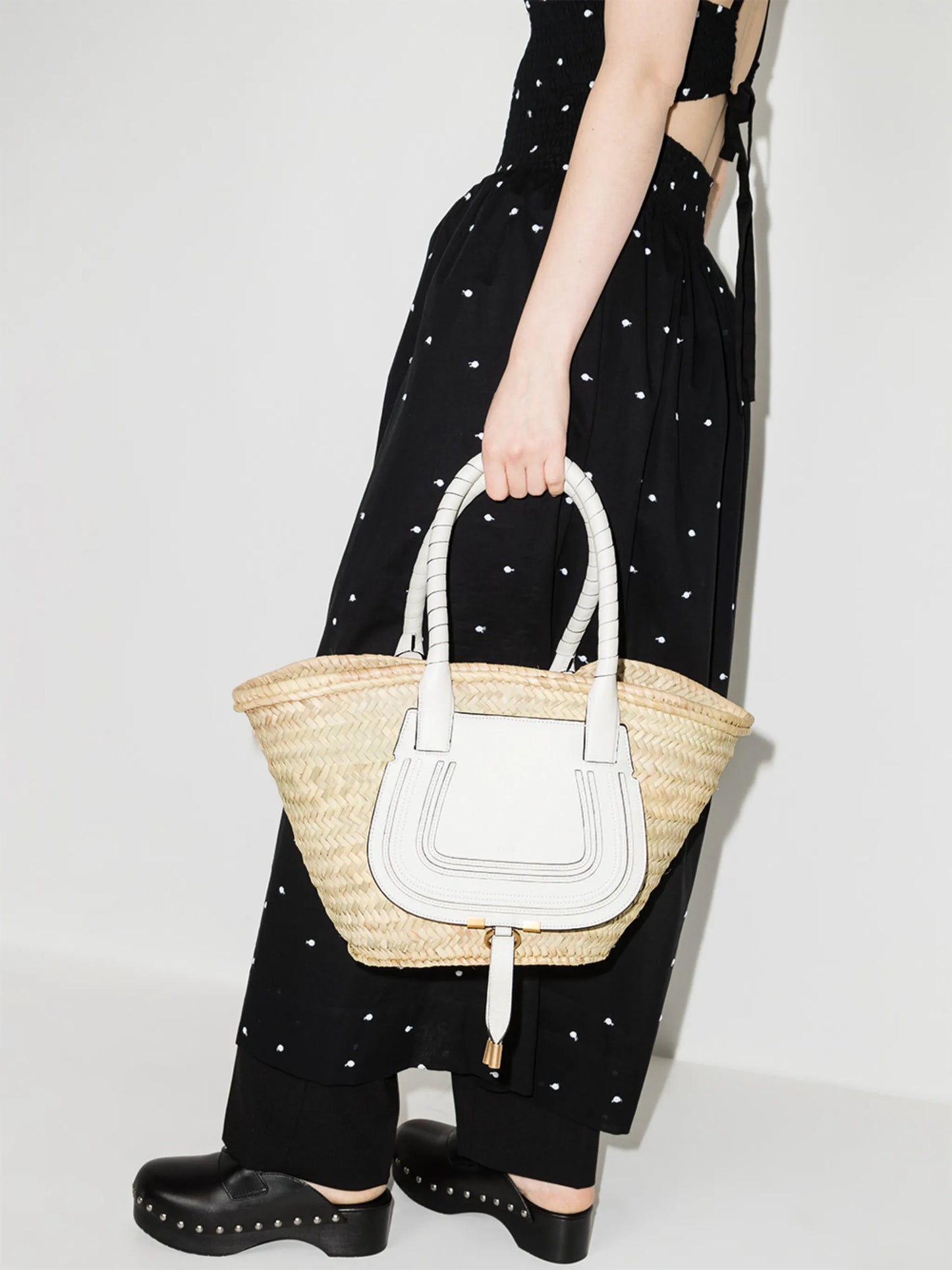 Marcie raffia tote bag