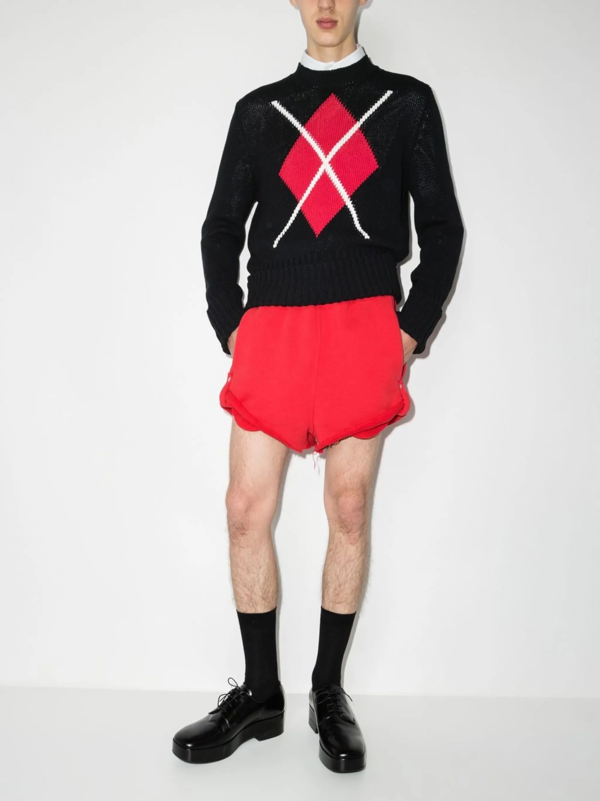 patch-detail track shorts