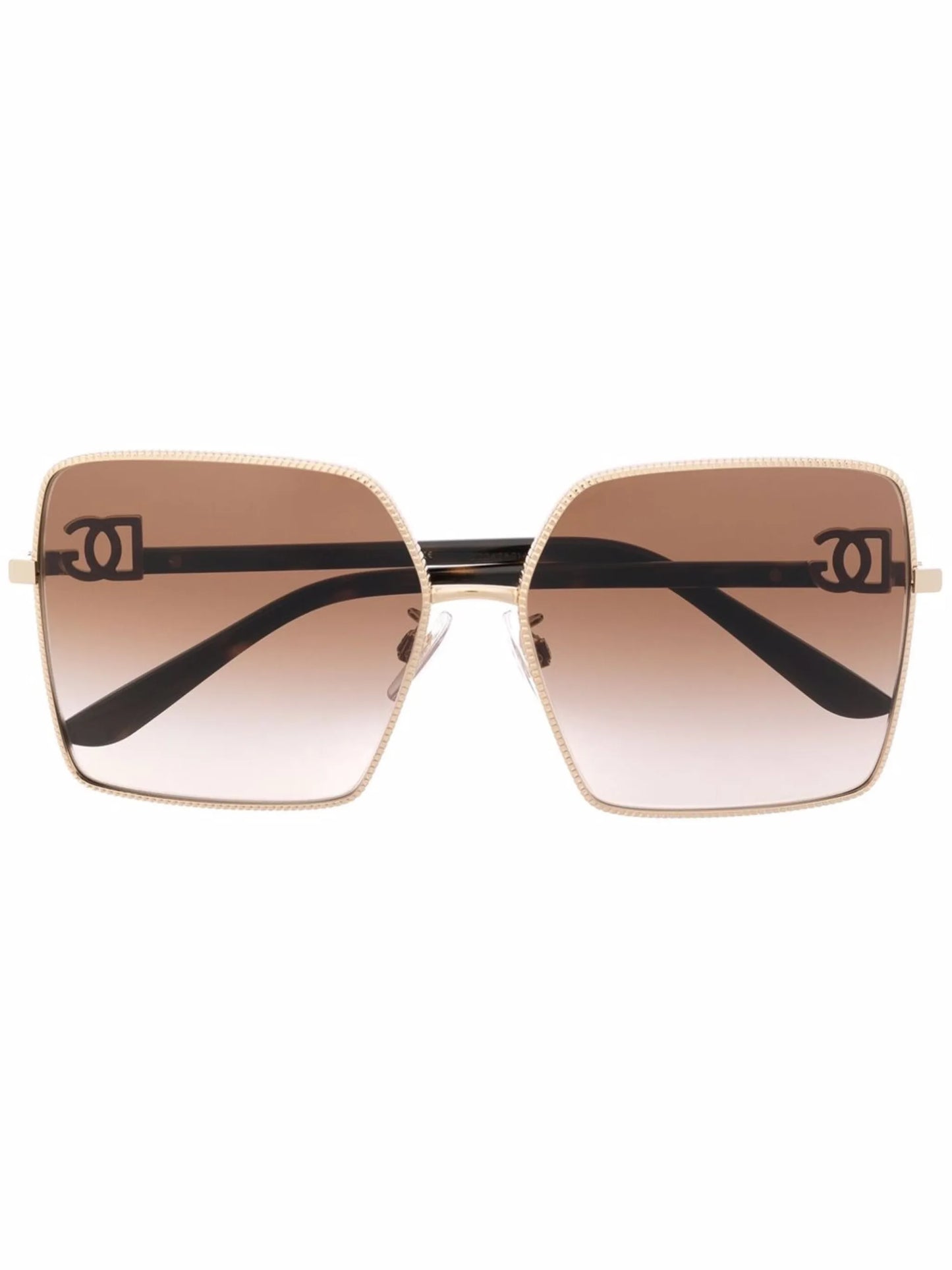 Gros grain square-frame sunglasses