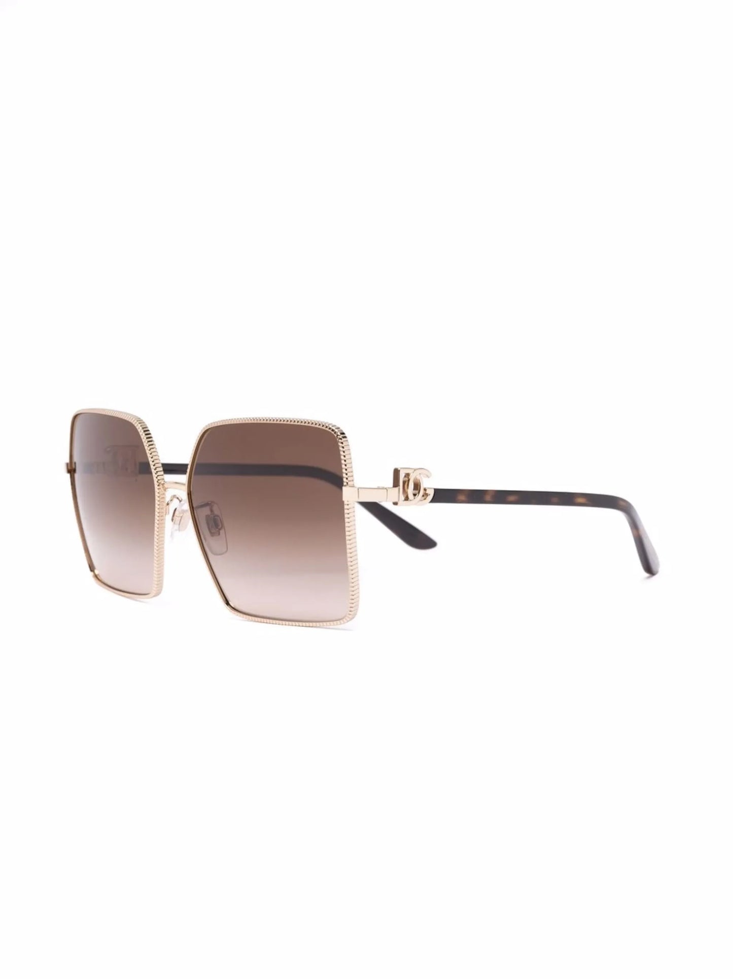 Gros grain square-frame sunglasses