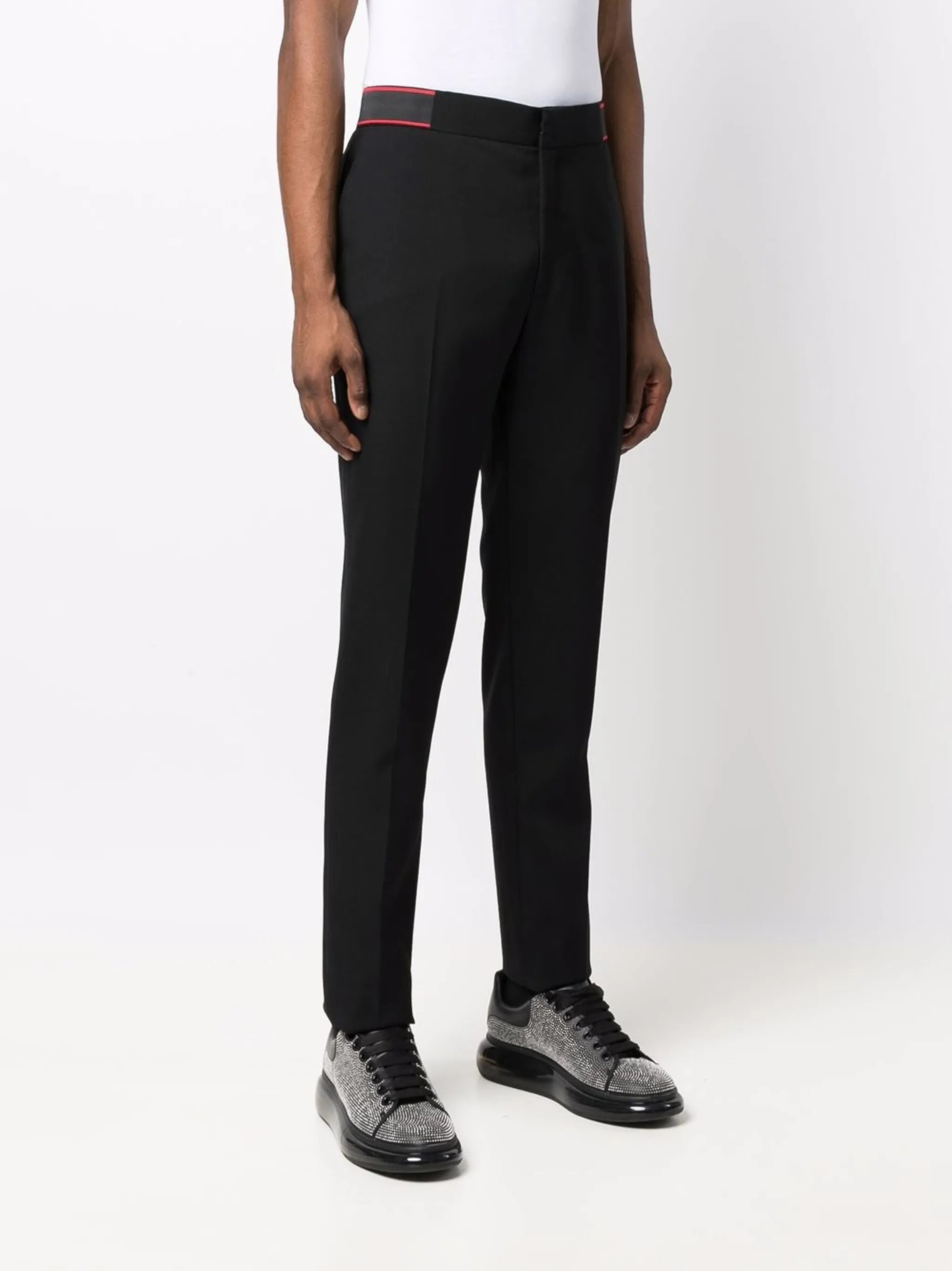 logo-waistband tailored trousers