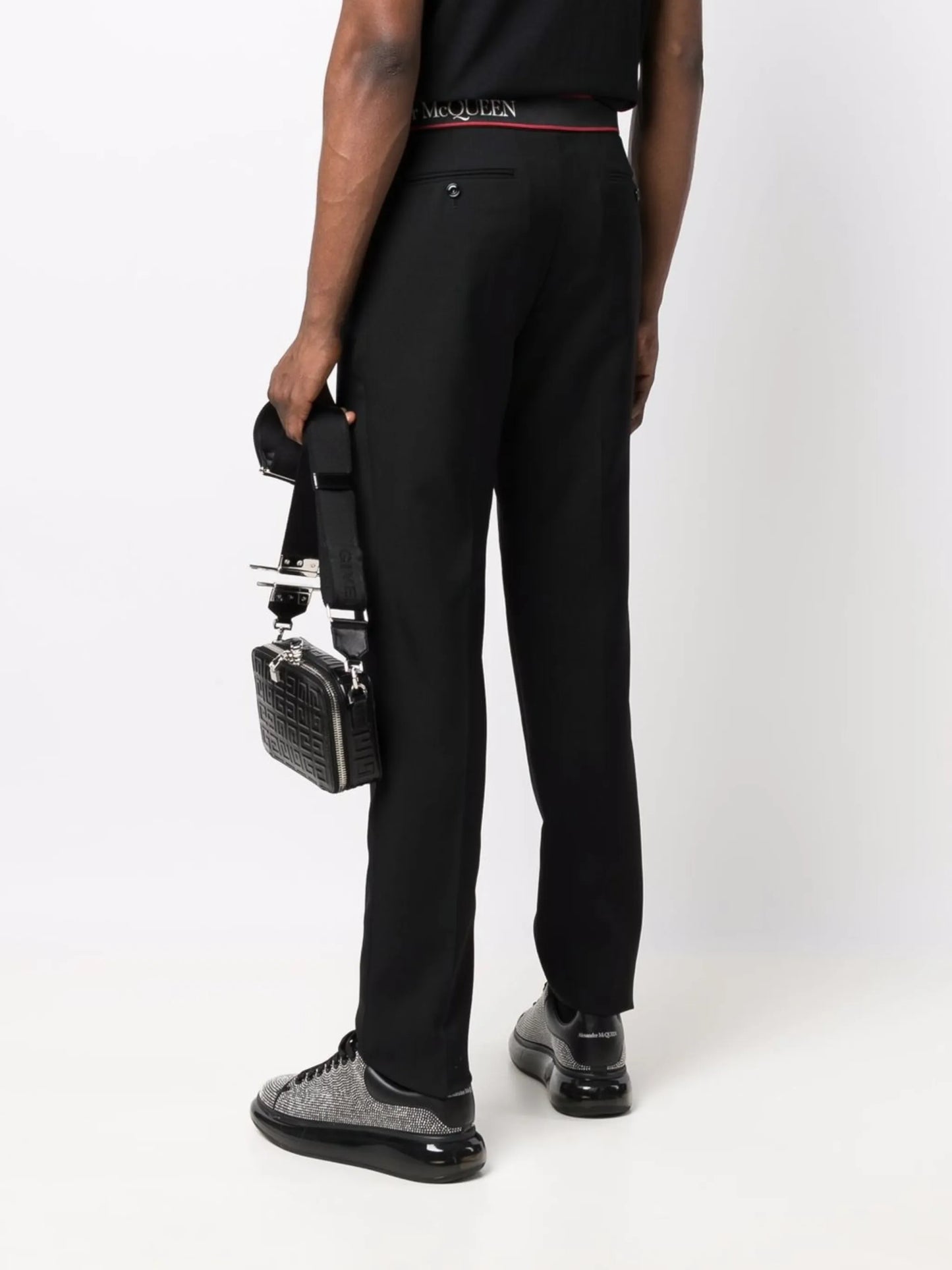 logo-waistband tailored trousers