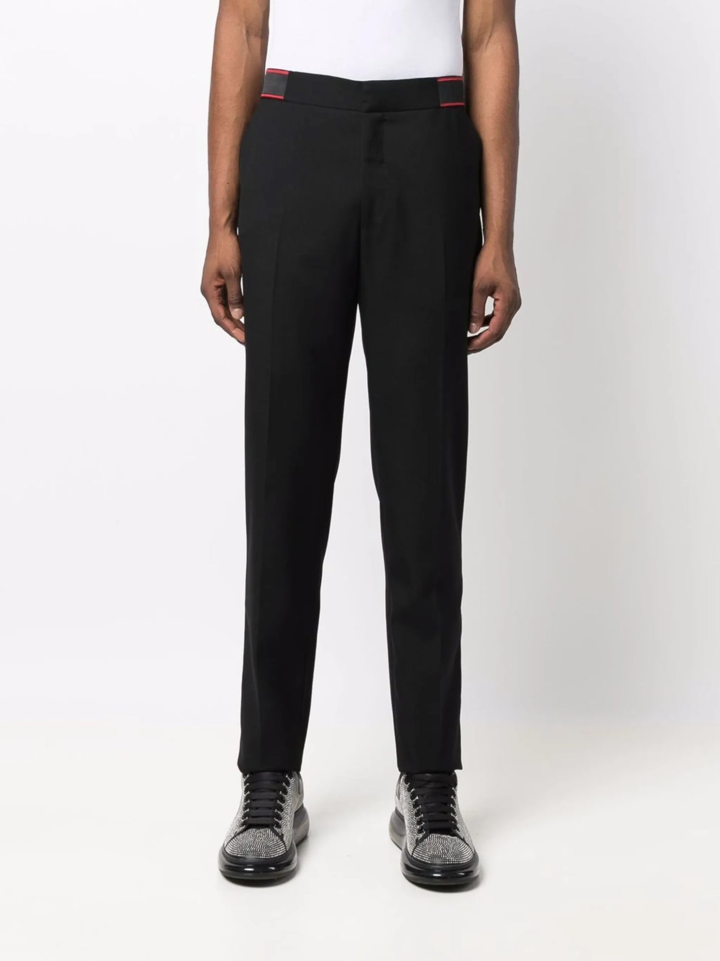 logo-waistband tailored trousers