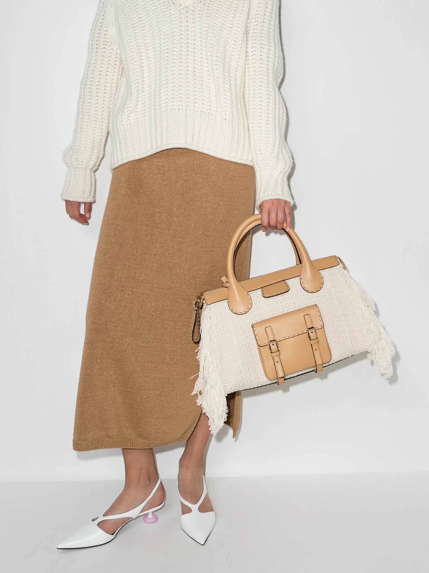 Edith knitted tote bag