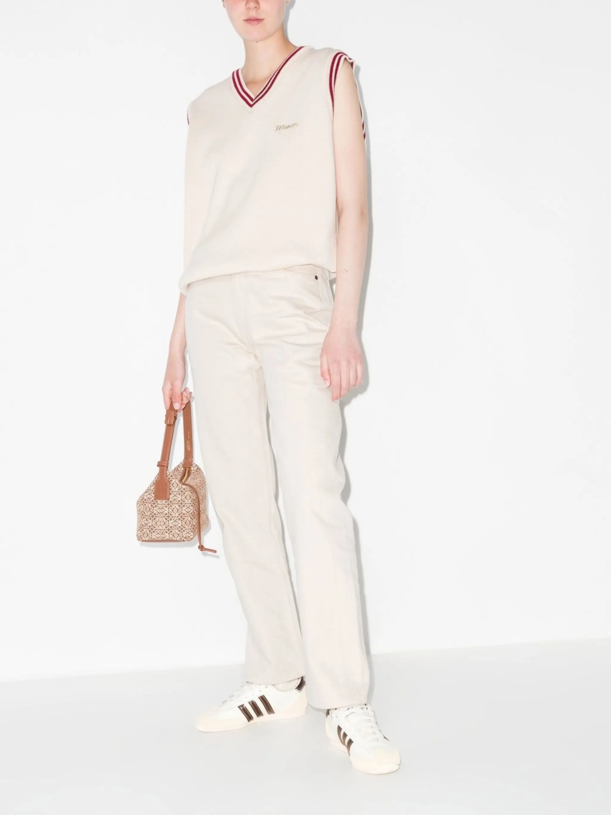 straight-leg cotton jeans
