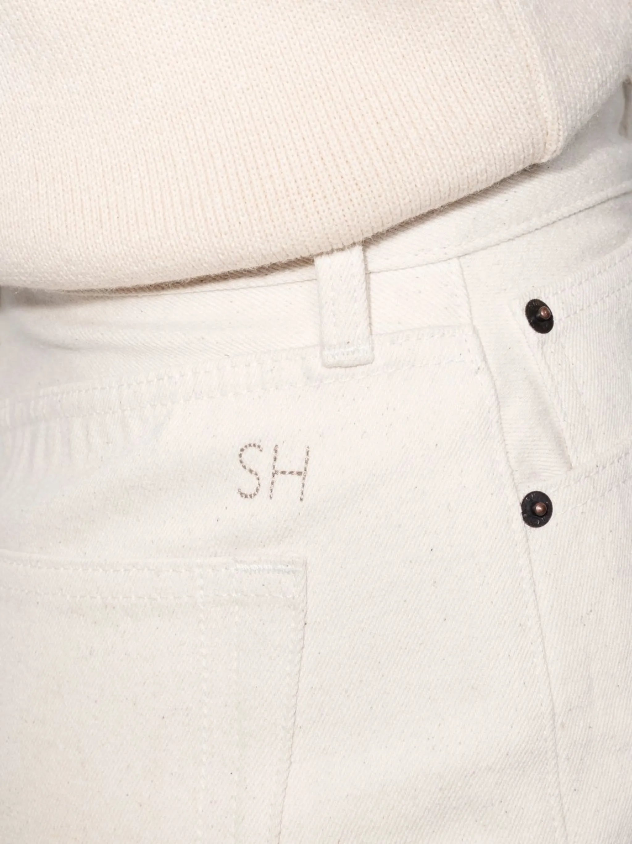 straight-leg cotton jeans