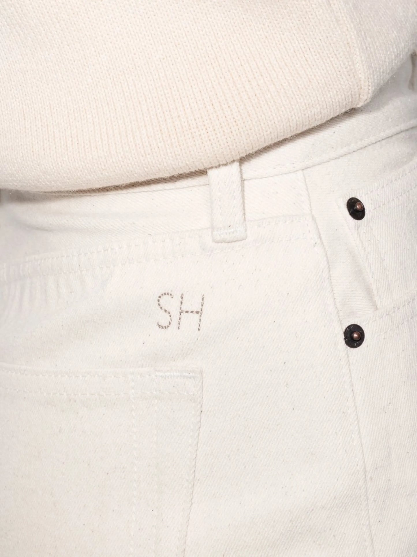 straight-leg cotton jeans