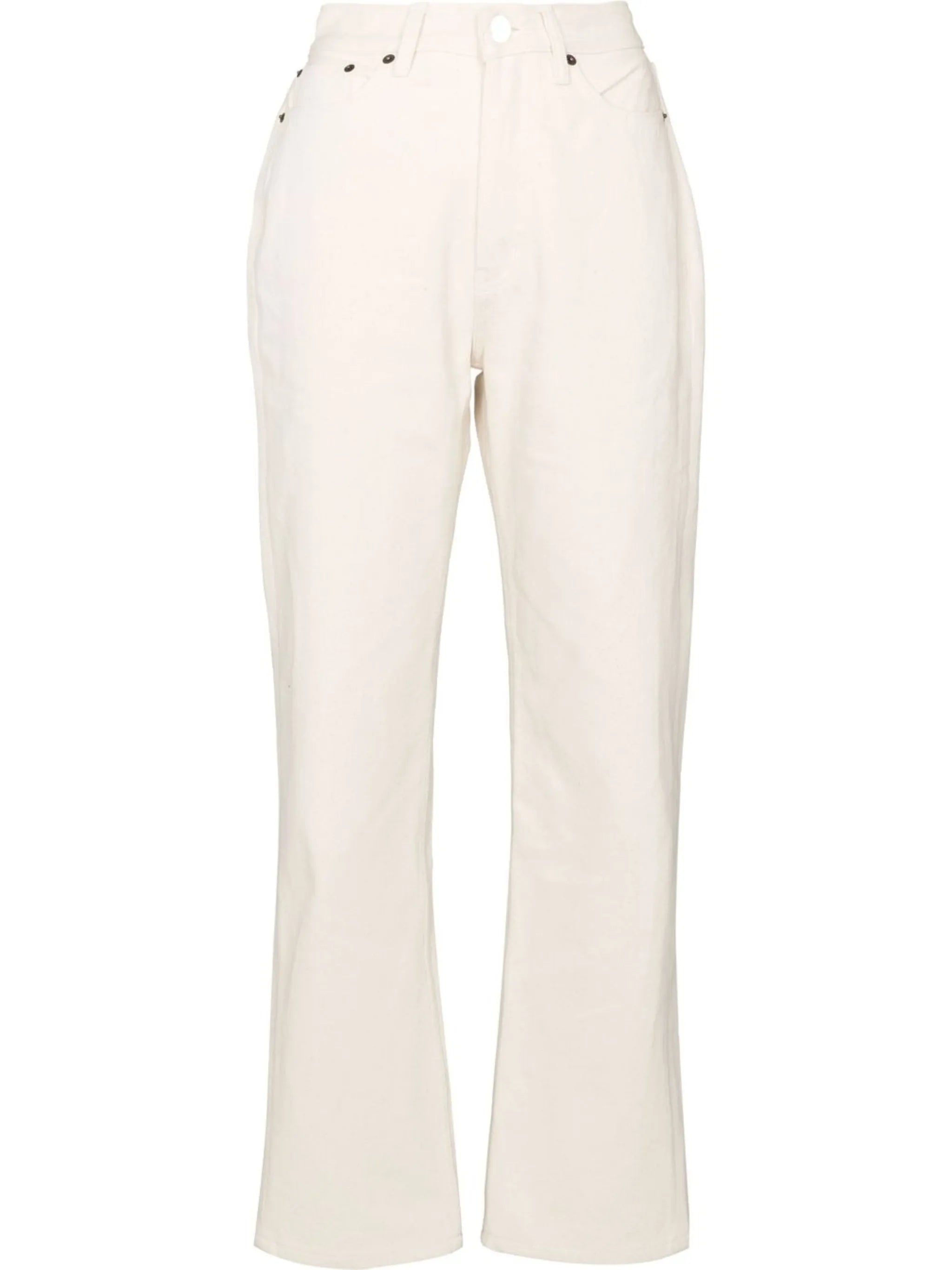 straight-leg cotton jeans