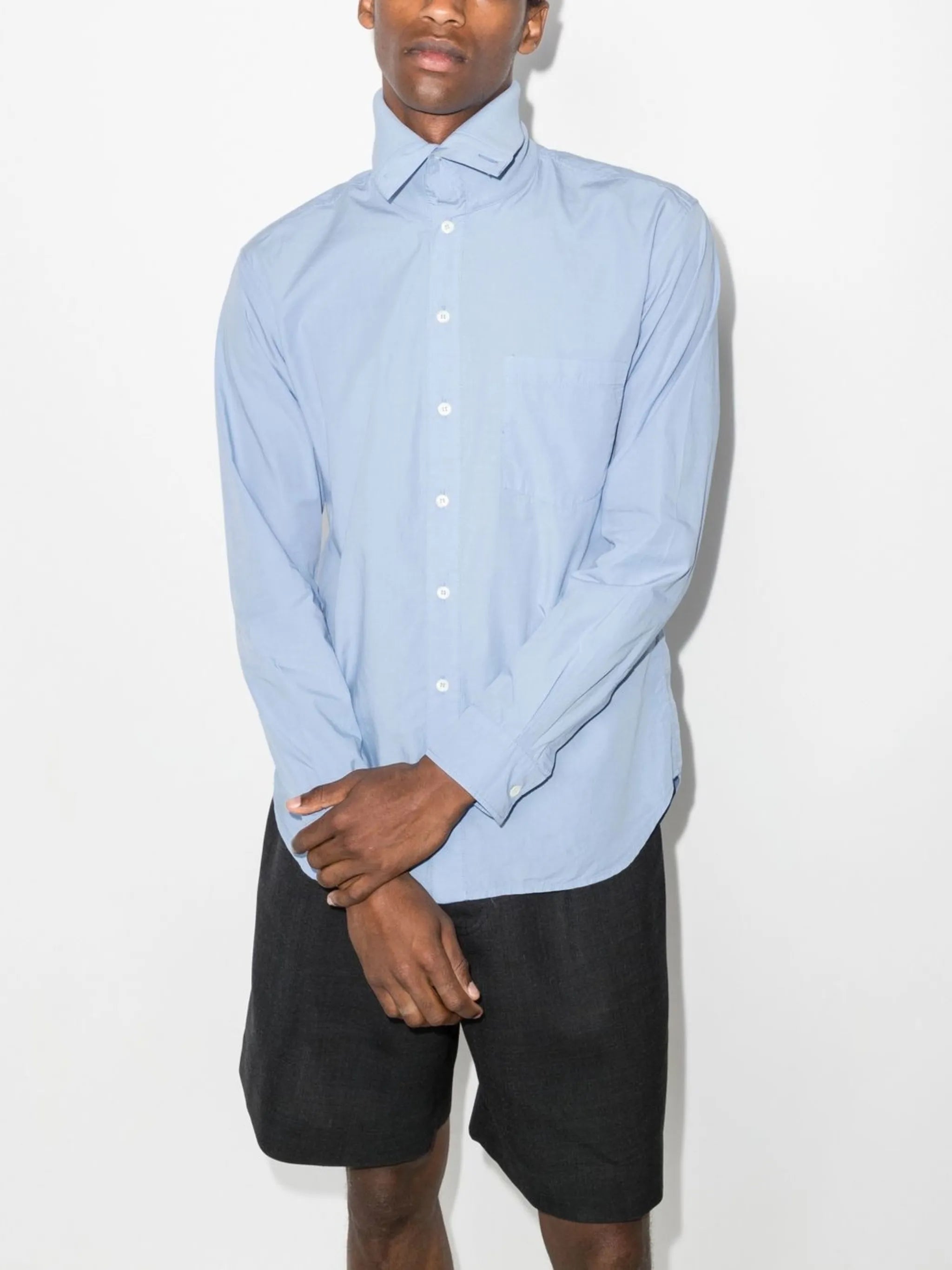 buttoned-up cotton shirt
