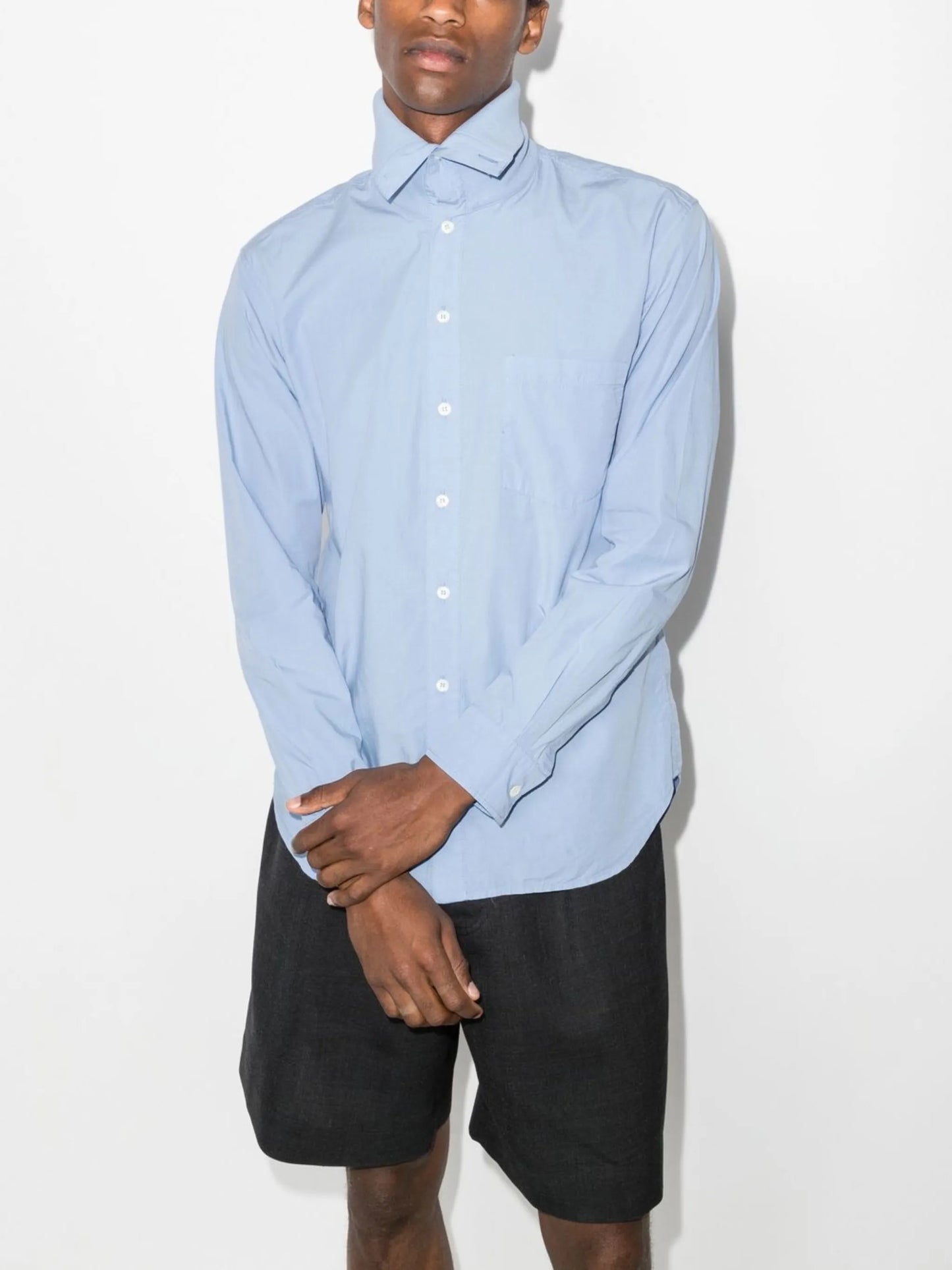 buttoned-up cotton shirt