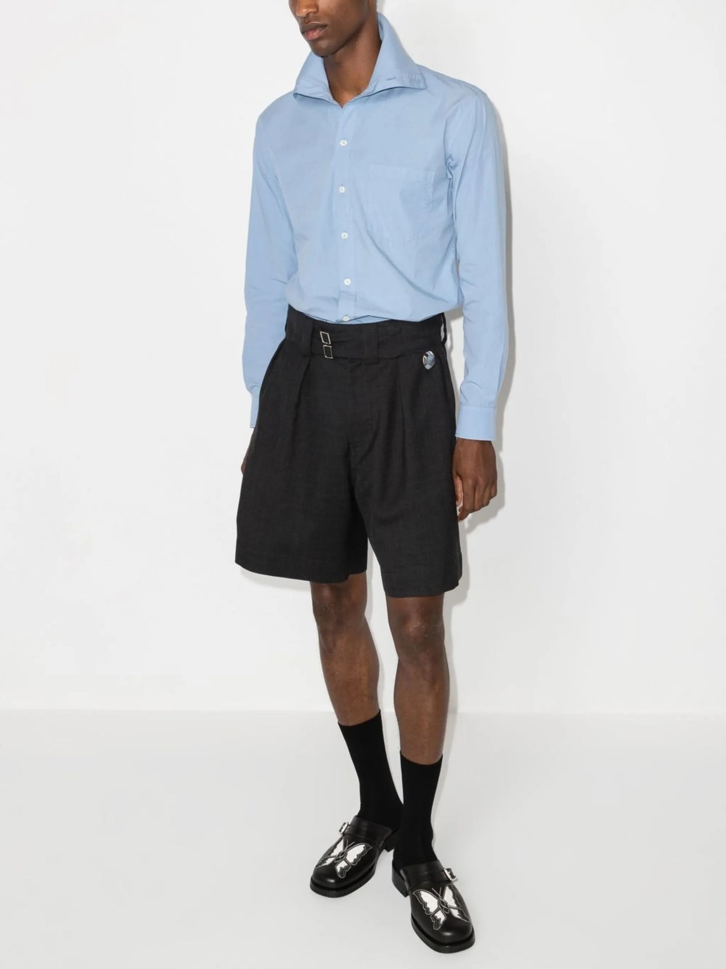 buttoned-up cotton shirt