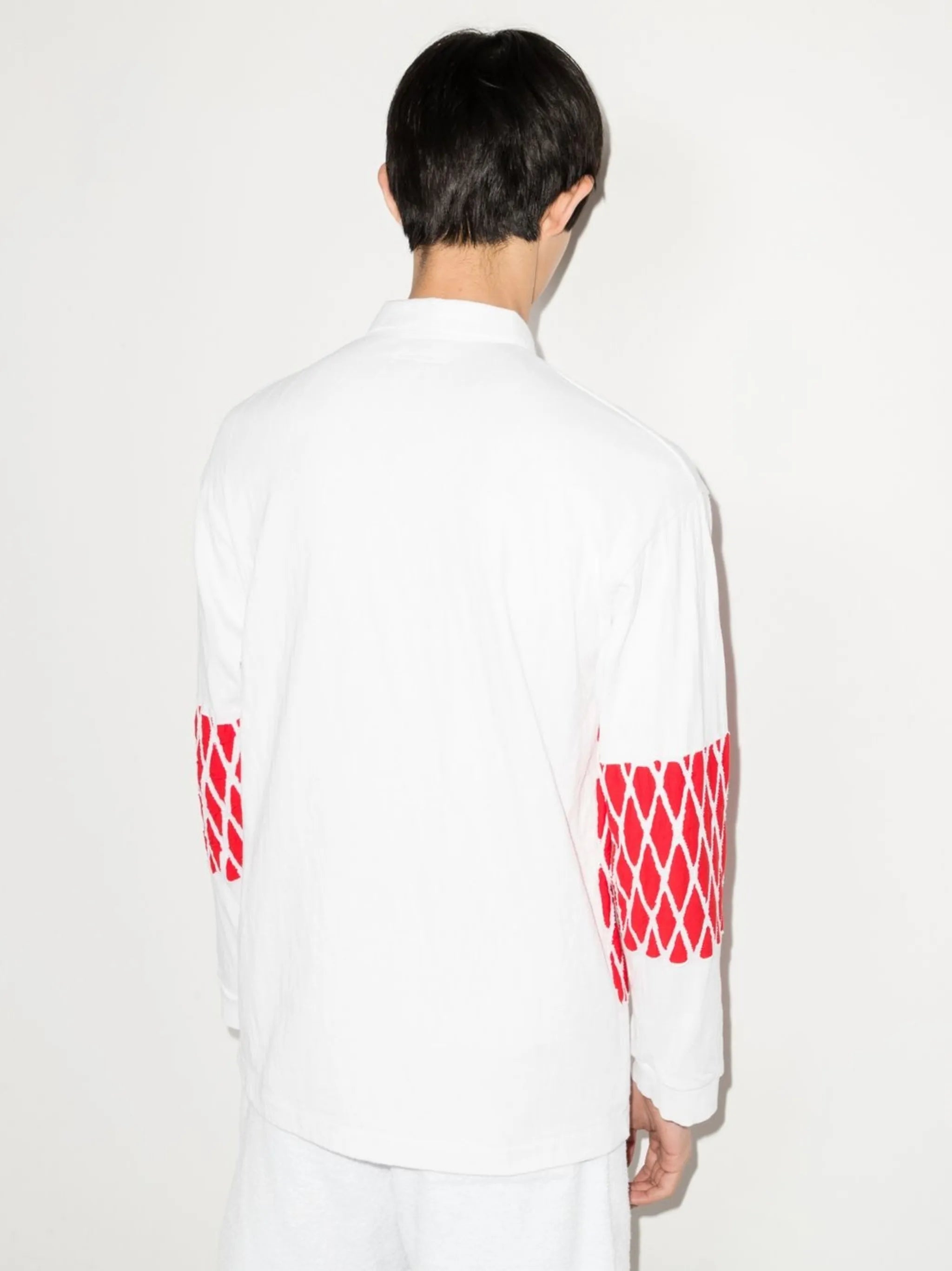quilted cotton polo shirt