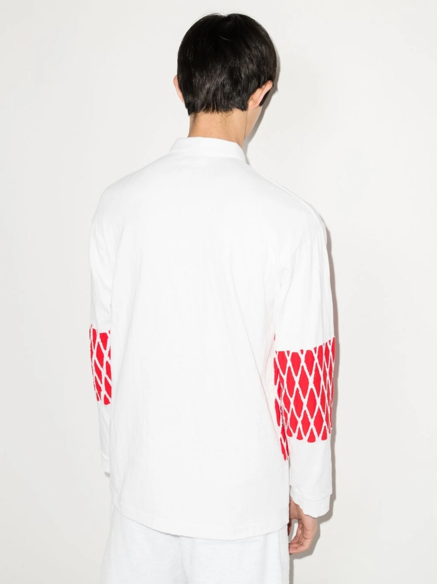 quilted cotton polo shirt