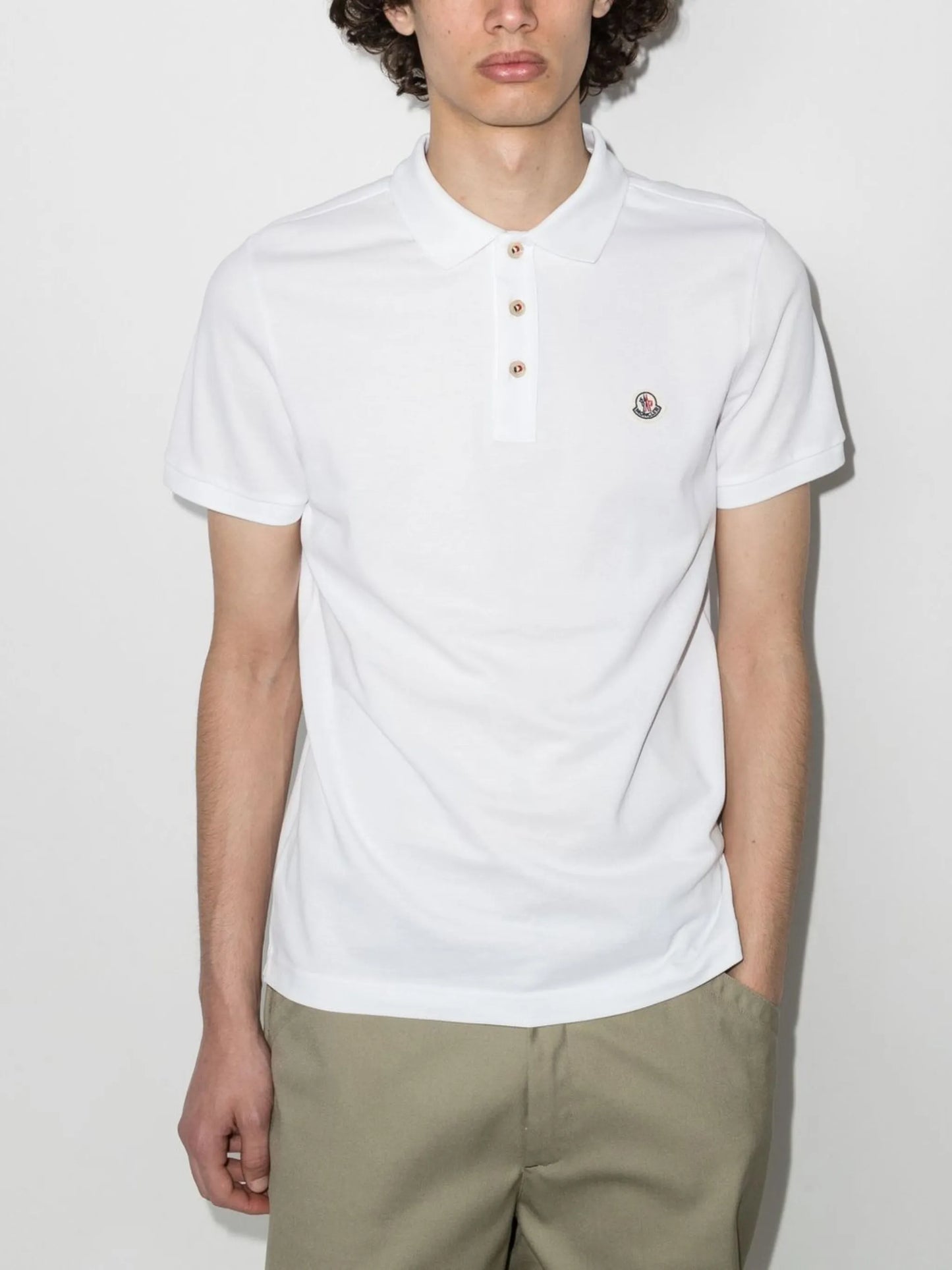embroidered-logo polo shirt