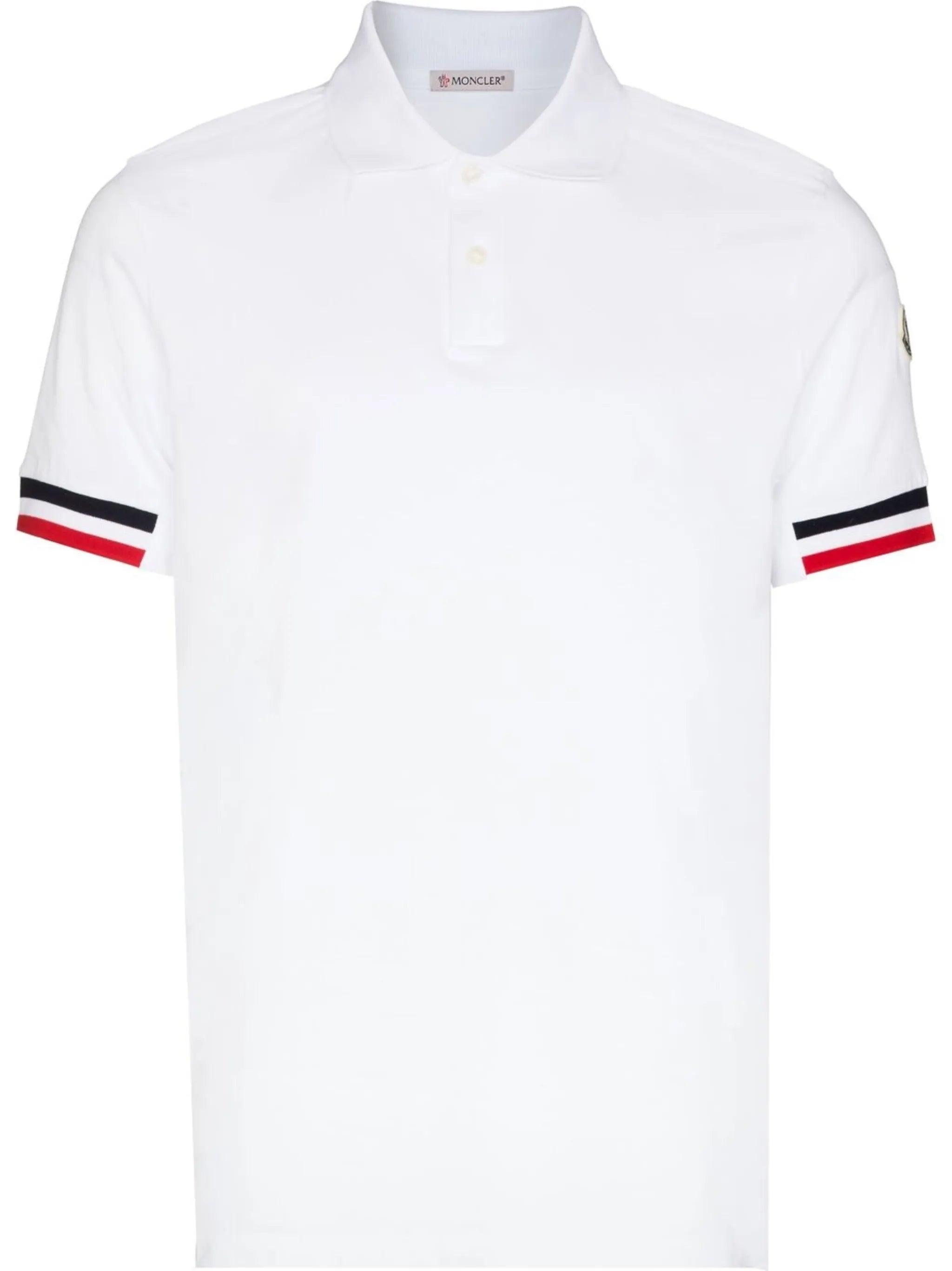 stripe-trim cotton polo shirt
