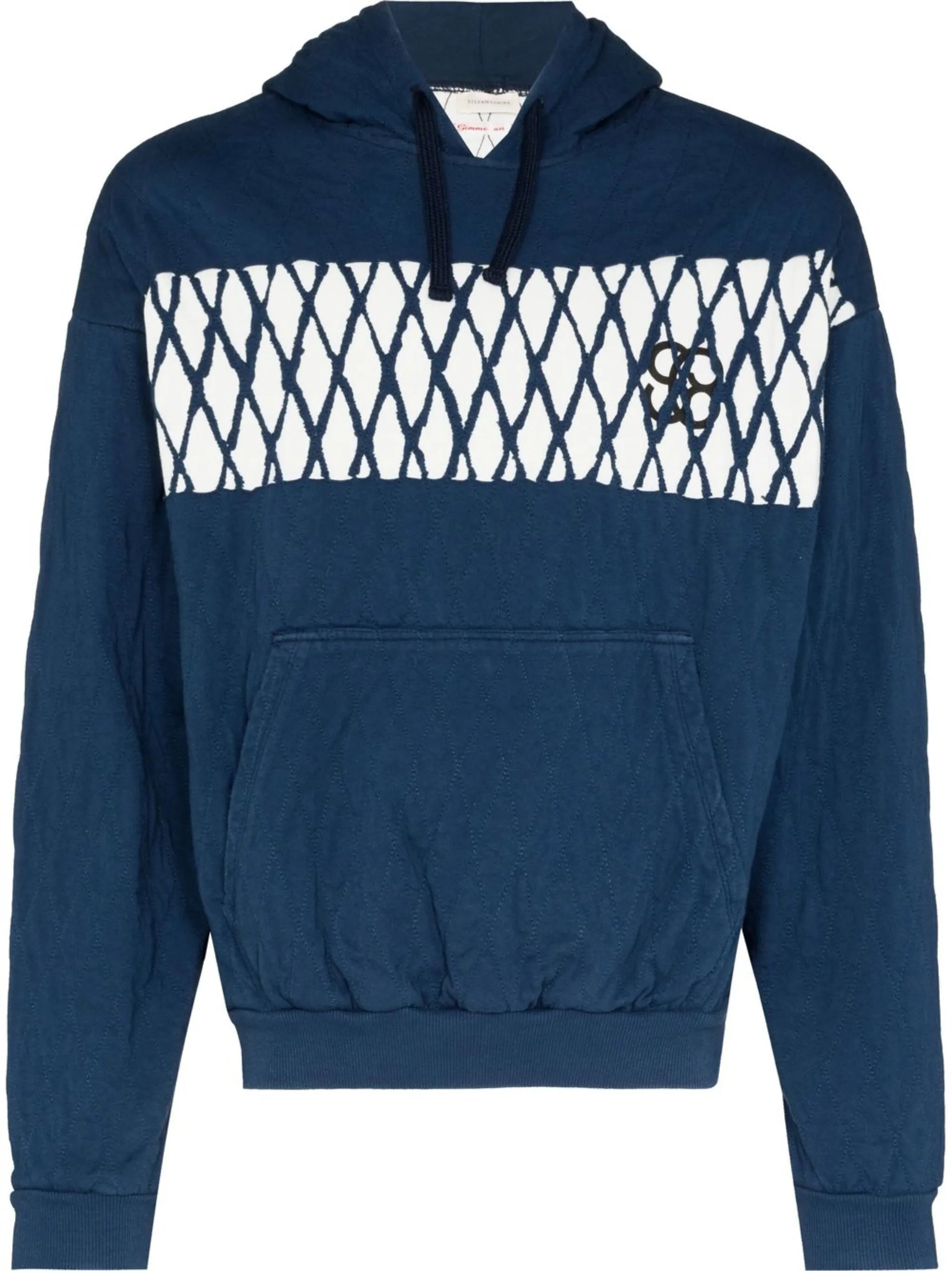 quilted cotton hoodie