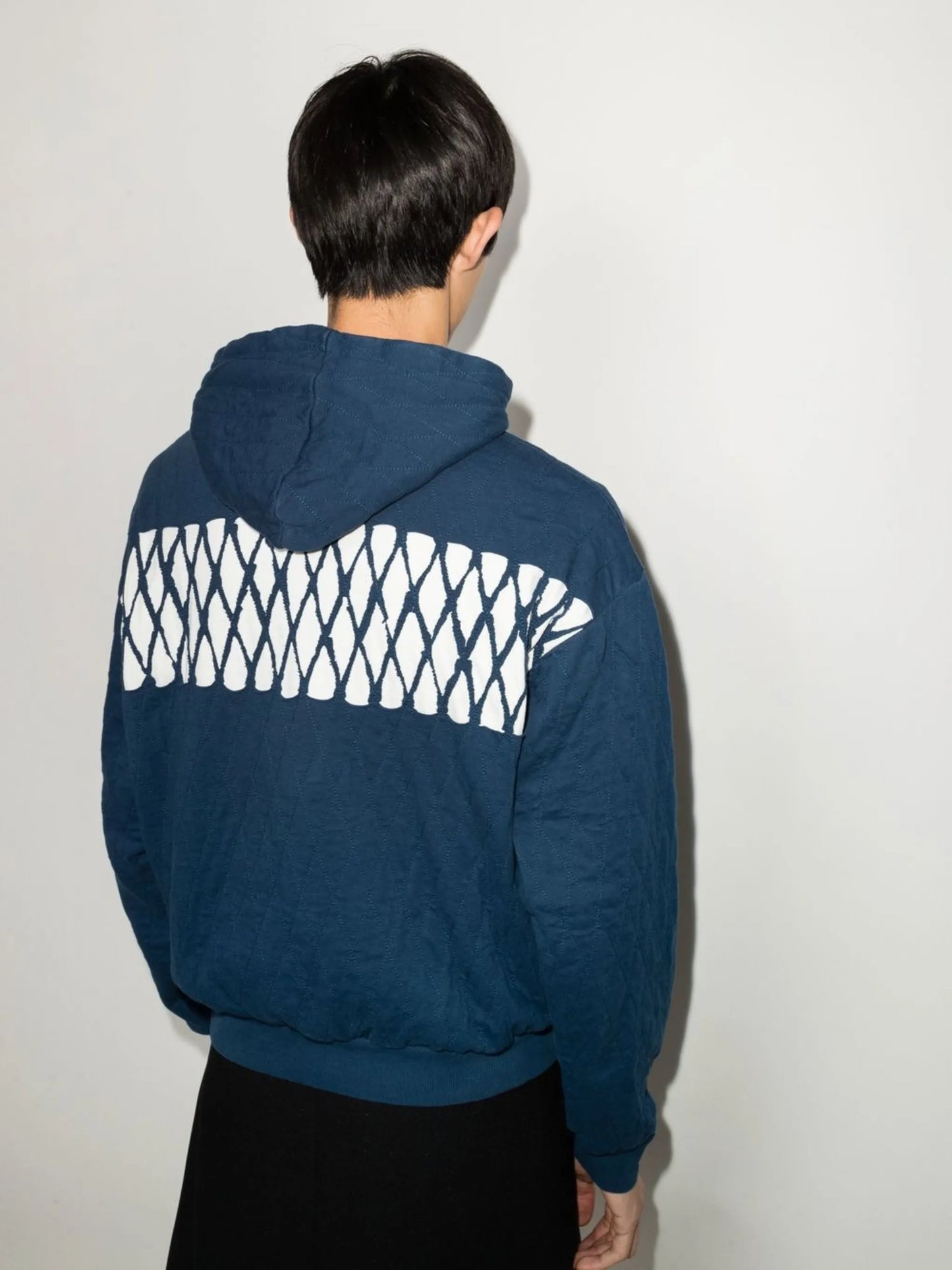 quilted cotton hoodie