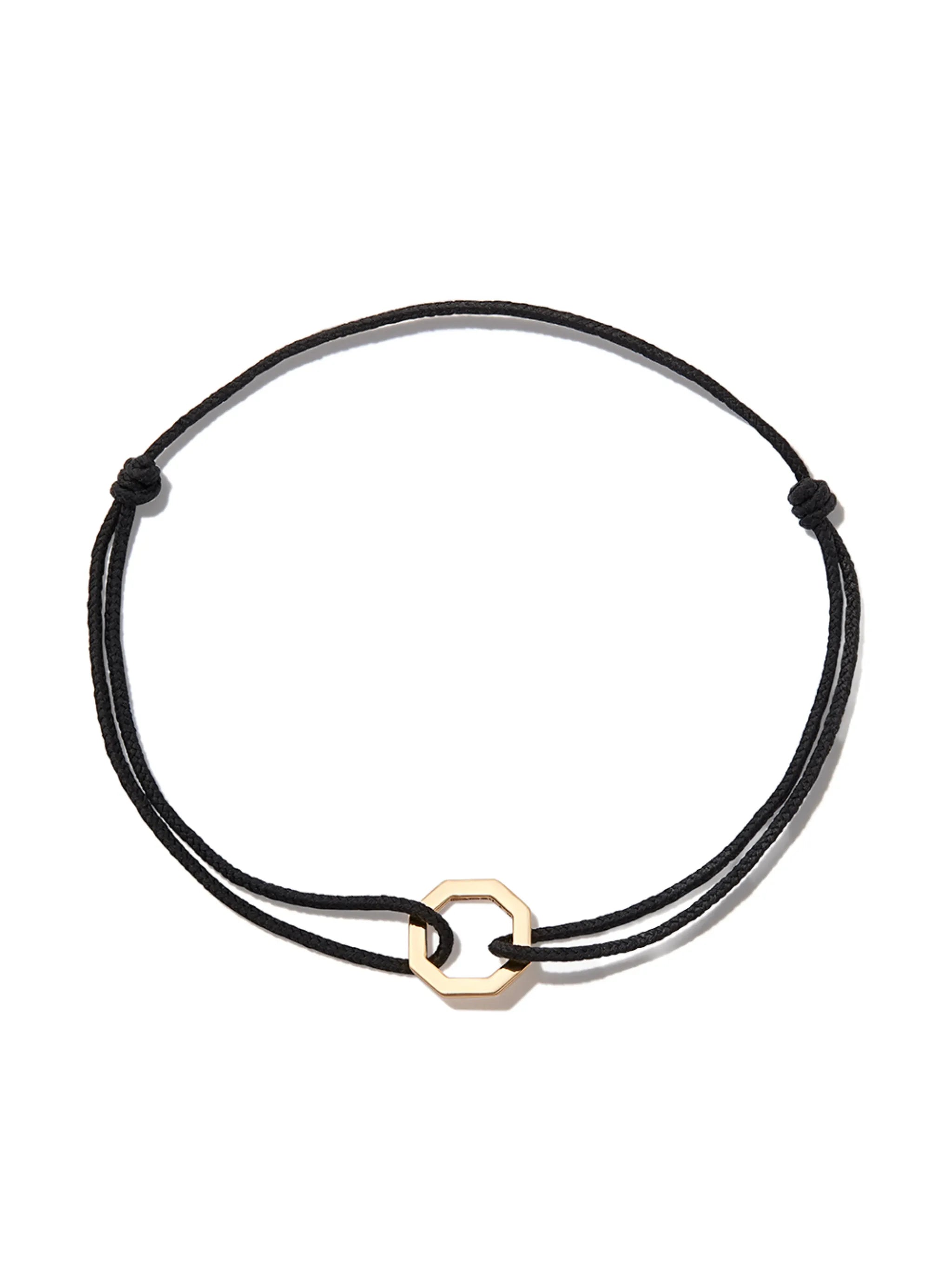 18kt yellow gold octagon charm bracelet