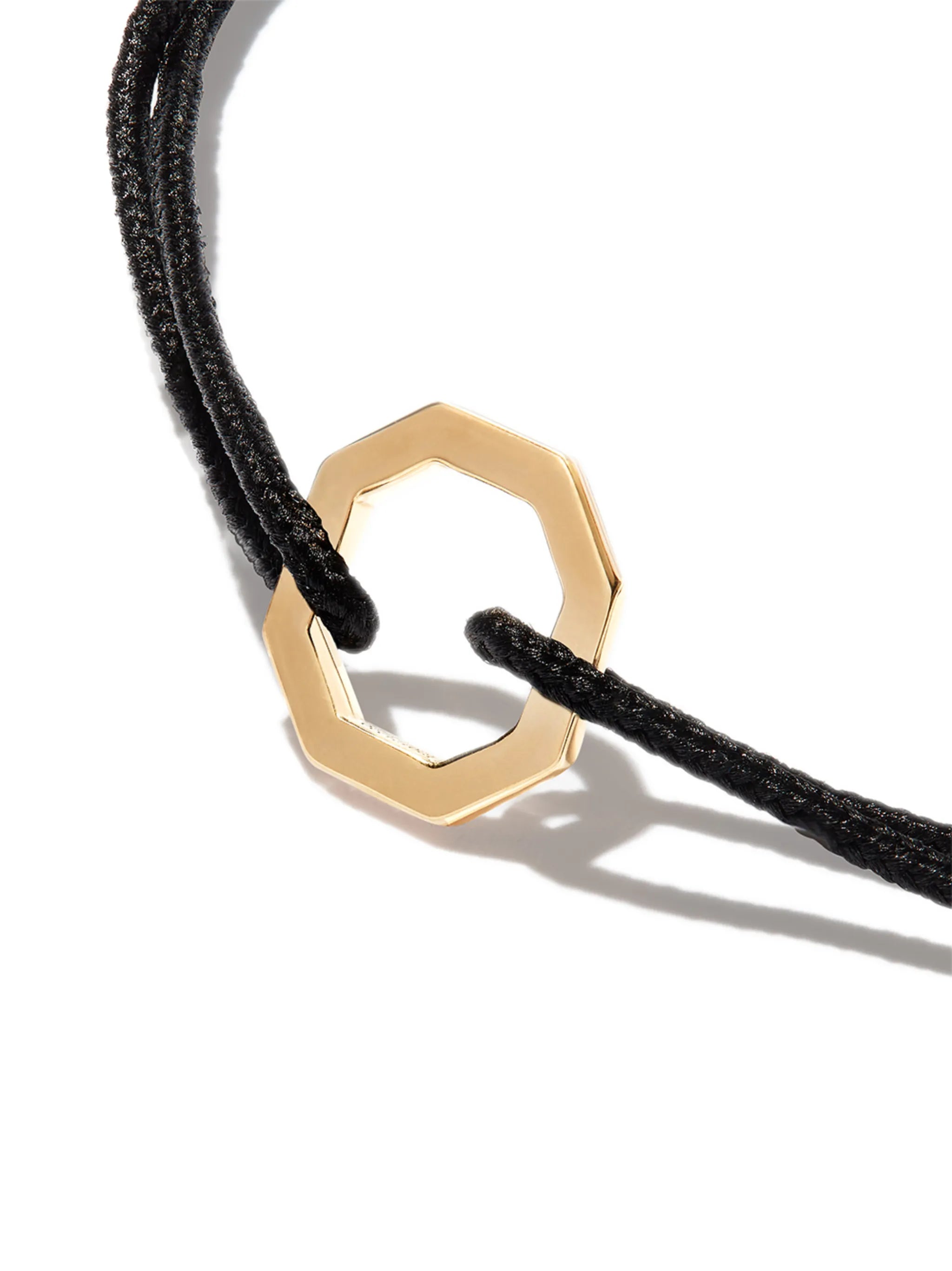 18kt yellow gold octagon charm bracelet