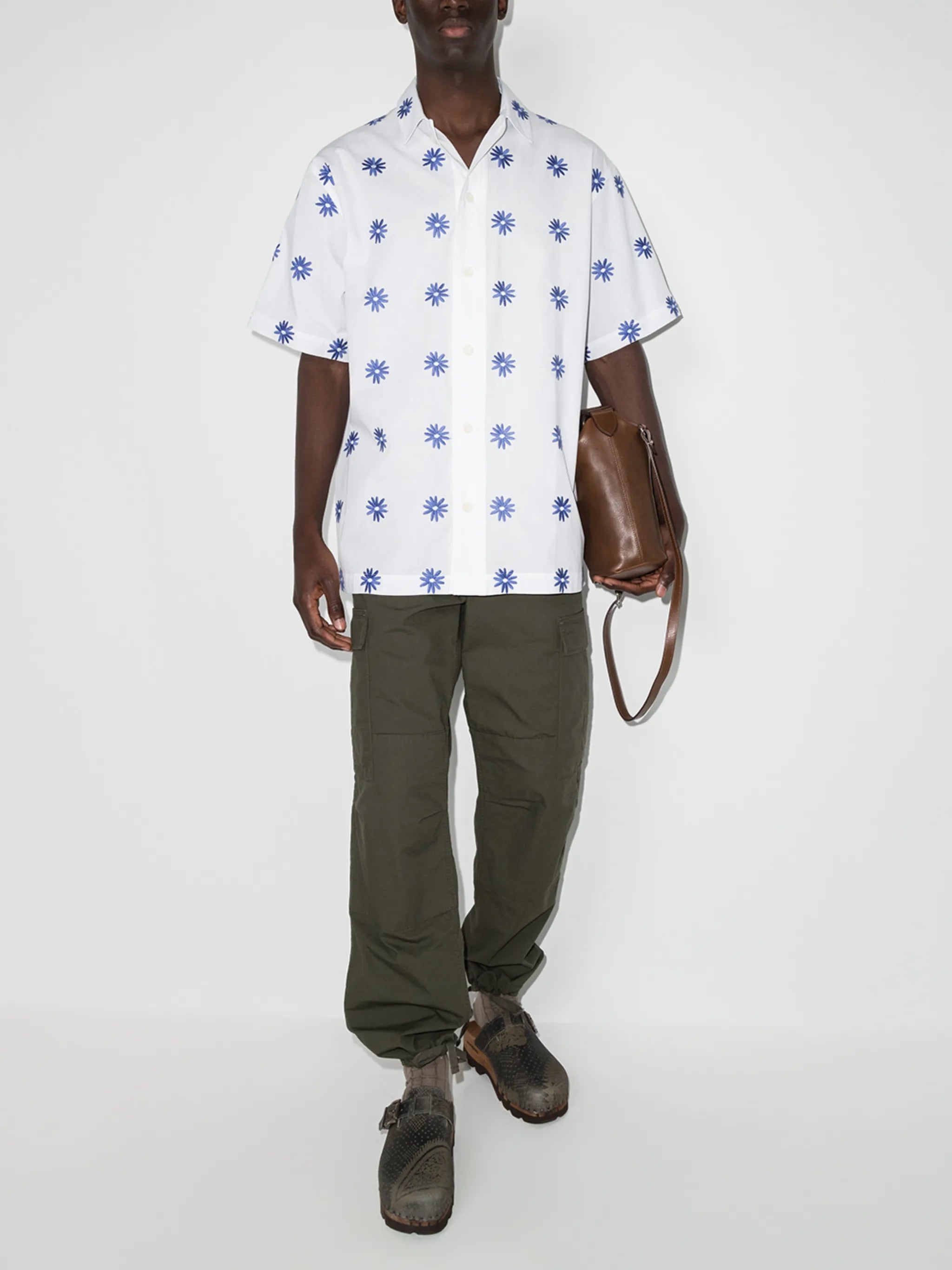 Moisson floral-embroidered shirt