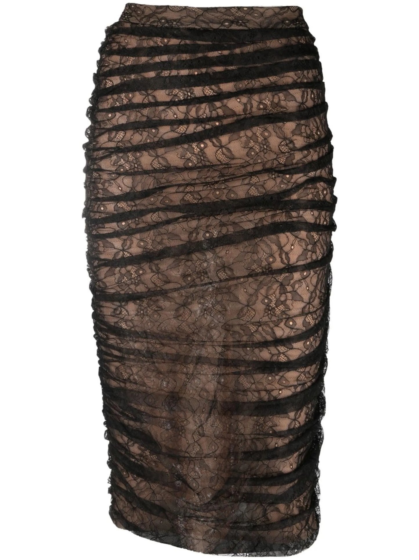 ruched-detail pencil skirt