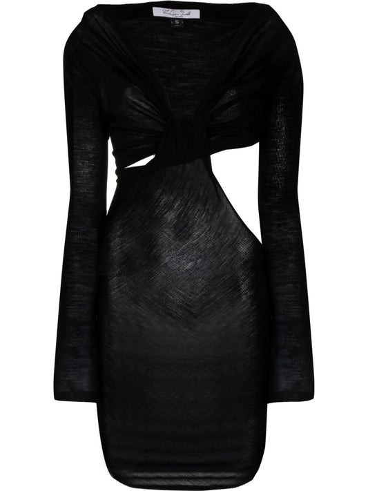 cutout-detail twist mini dress