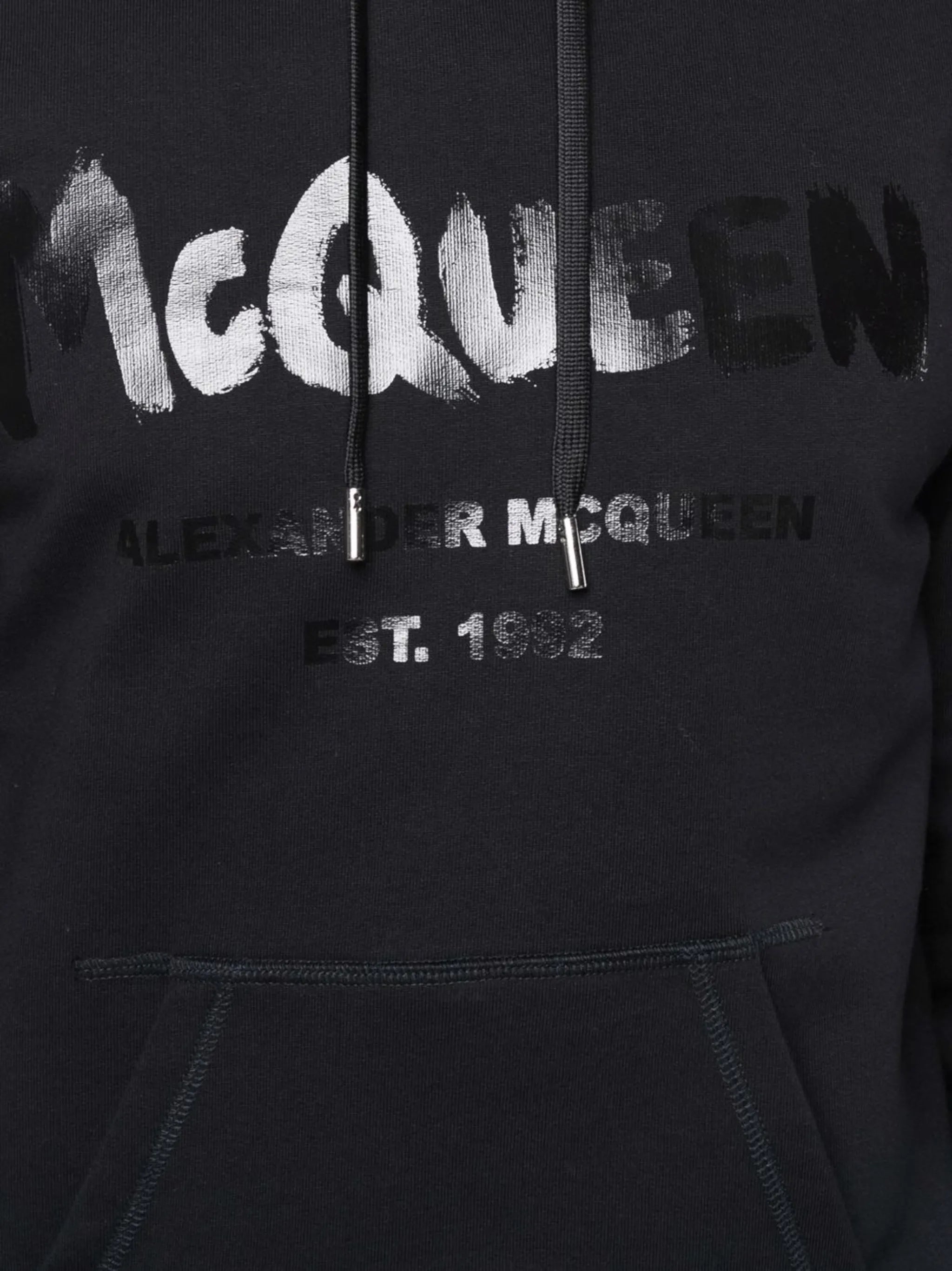 graffiti logo-print hoodie