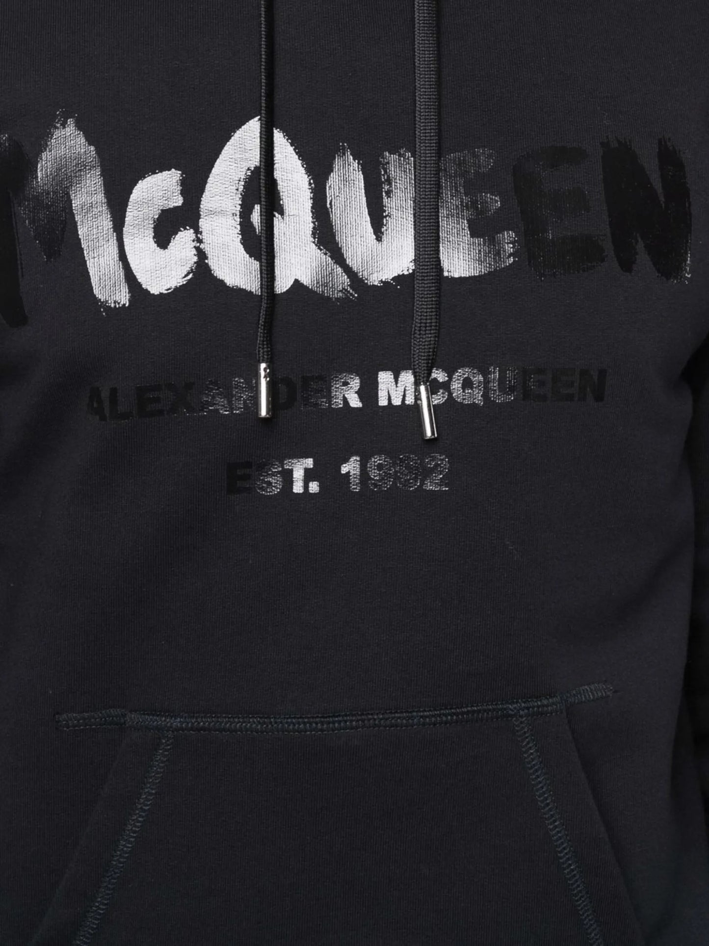 graffiti logo-print hoodie