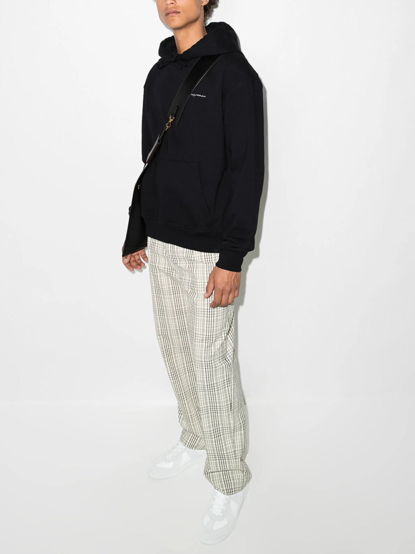 logo-embroidered cotton hoodie