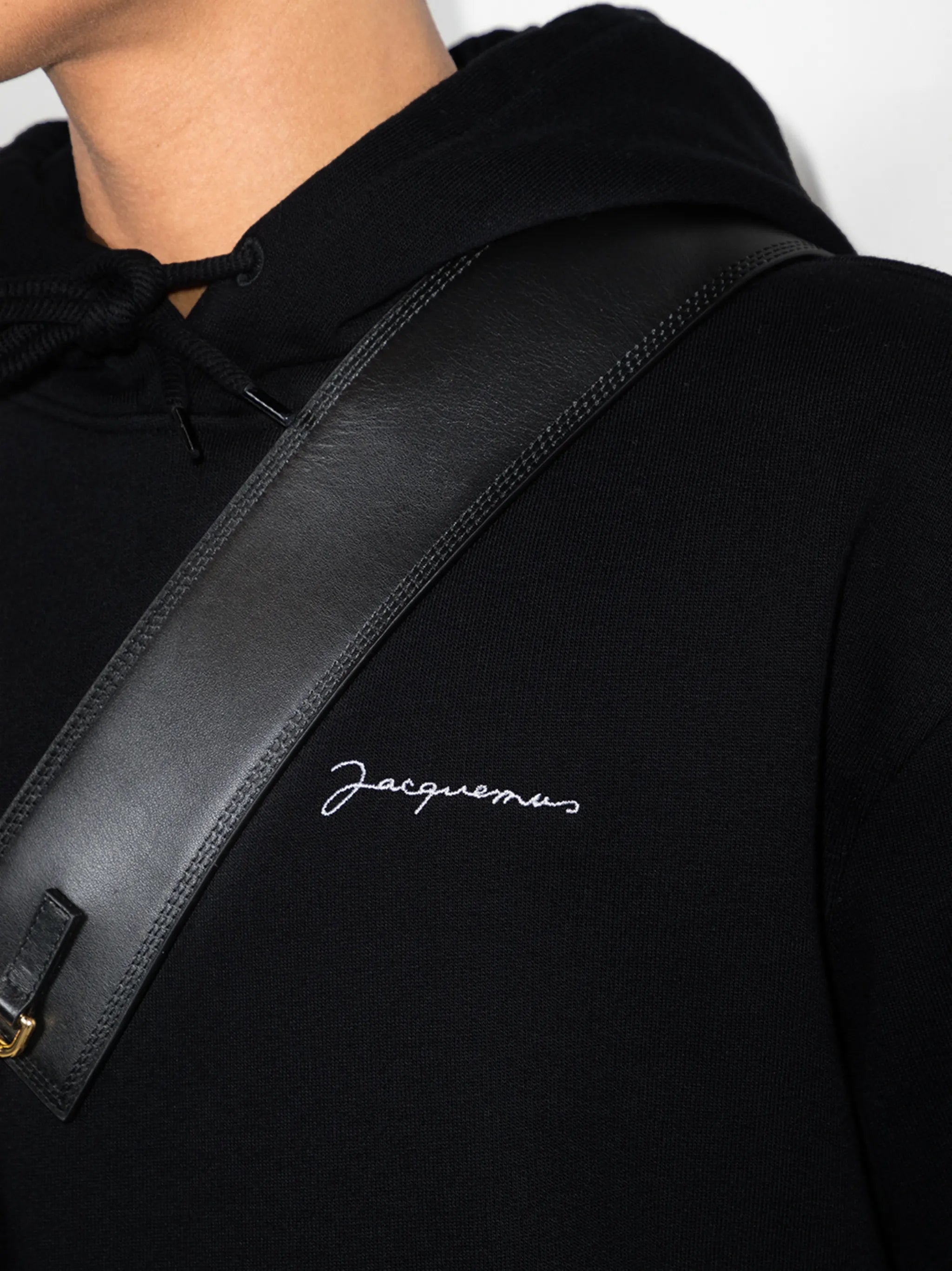 logo-embroidered cotton hoodie