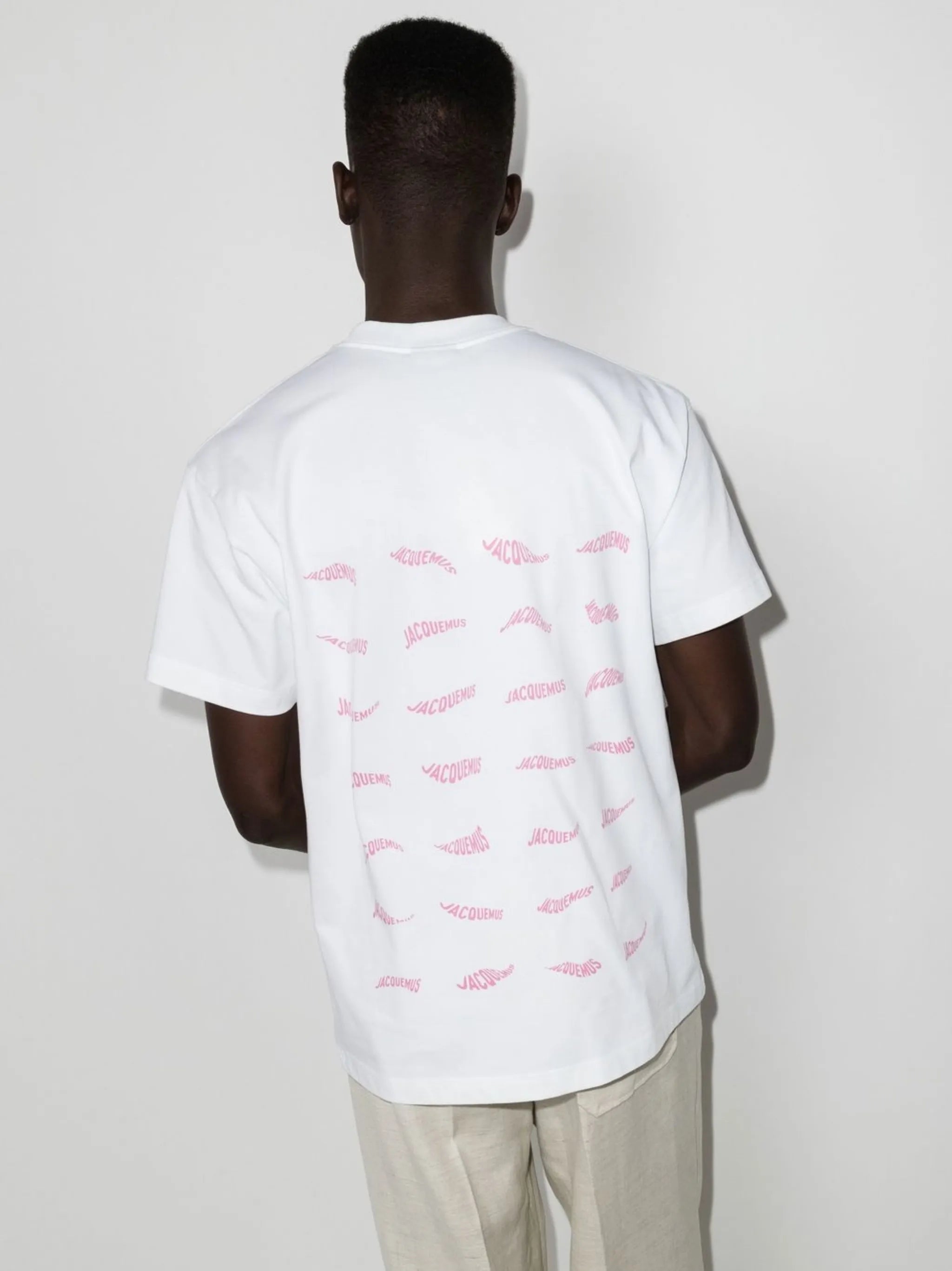 Le T-shirt Vague logo-print top