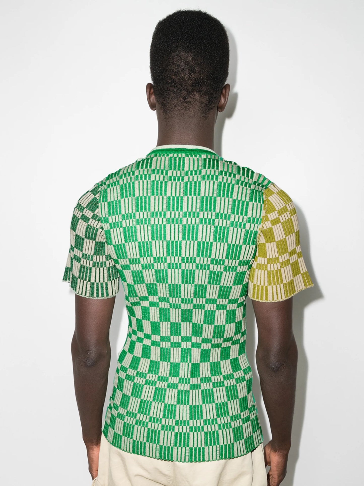 Gelati check-pattern knitted T-shirt