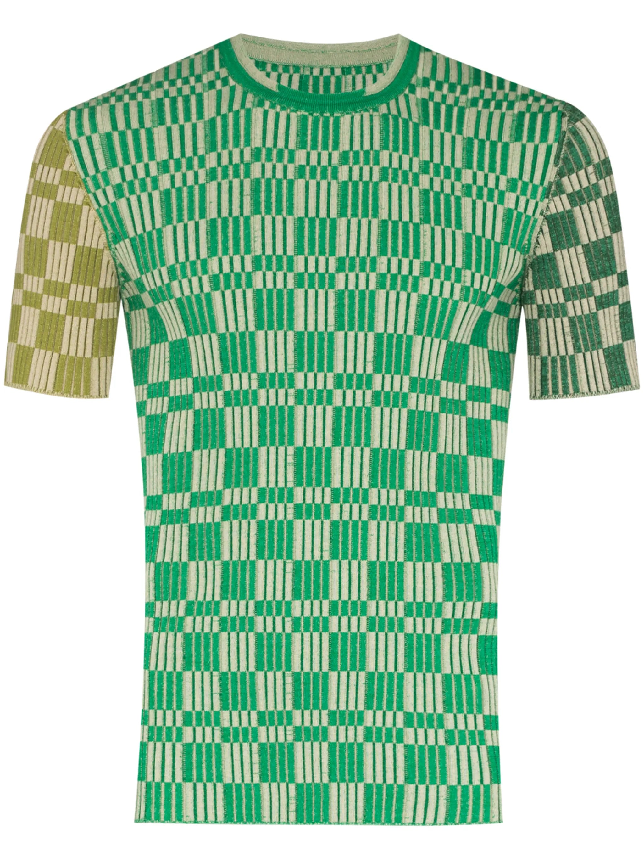 Gelati check-pattern knitted T-shirt