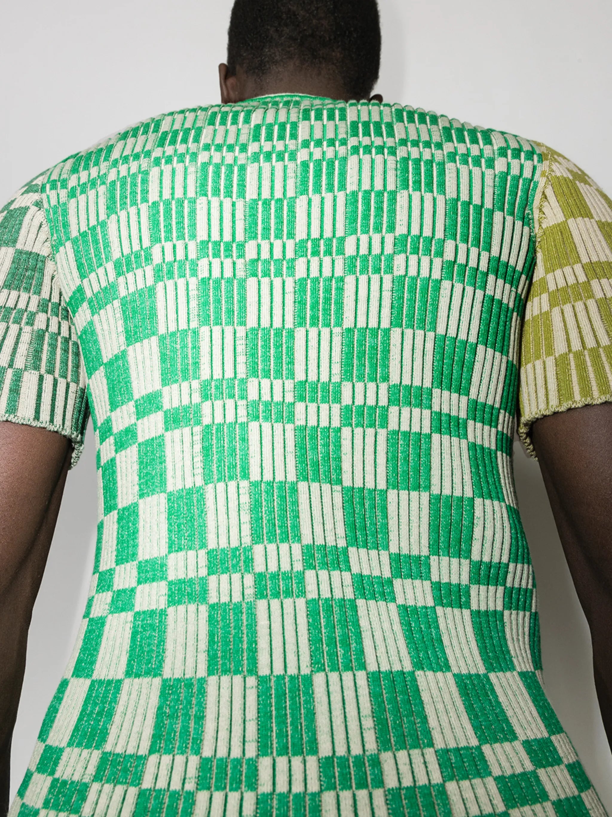 Gelati check-pattern knitted T-shirt