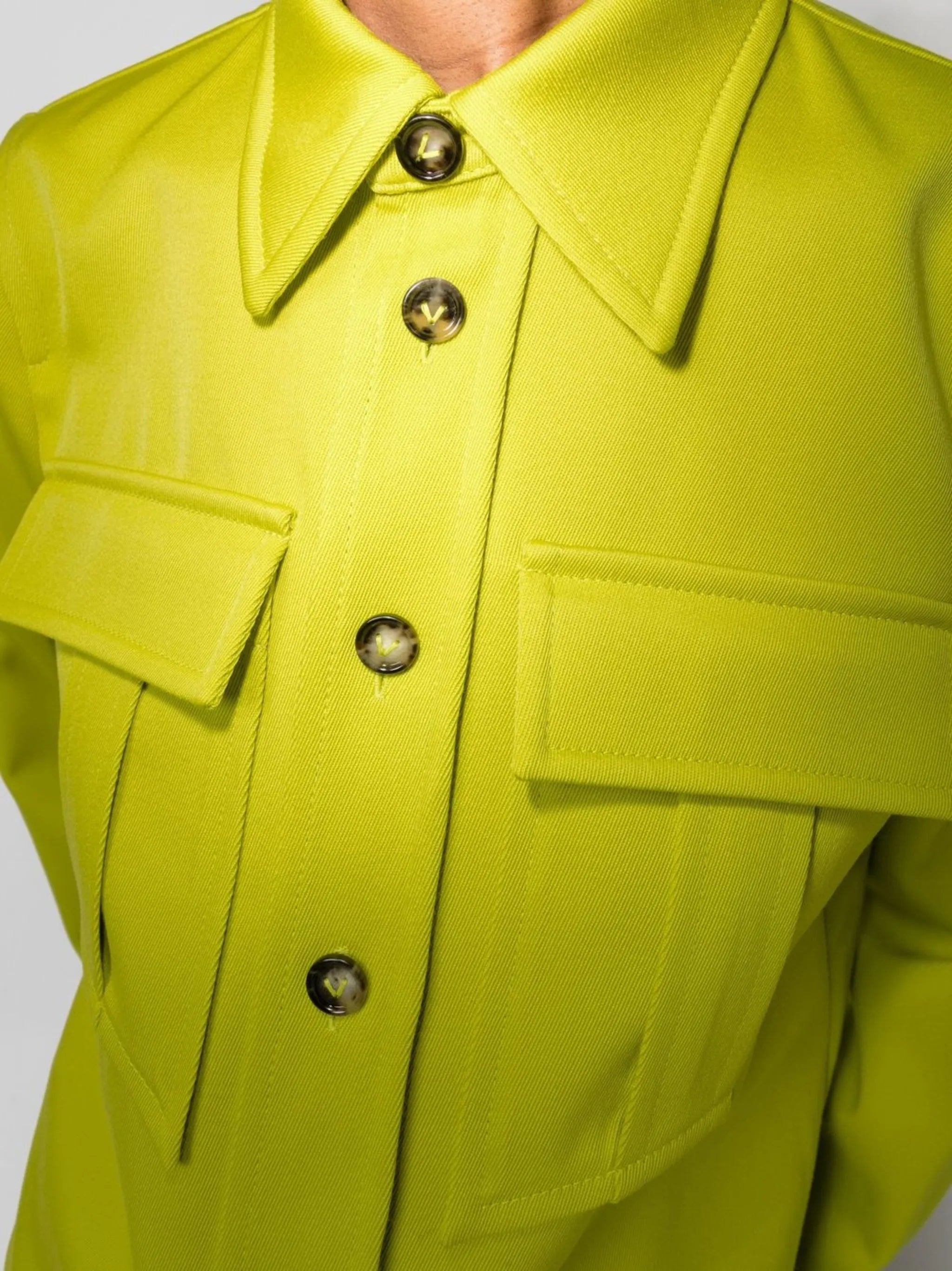 buttoned long-sleeve wool shirt