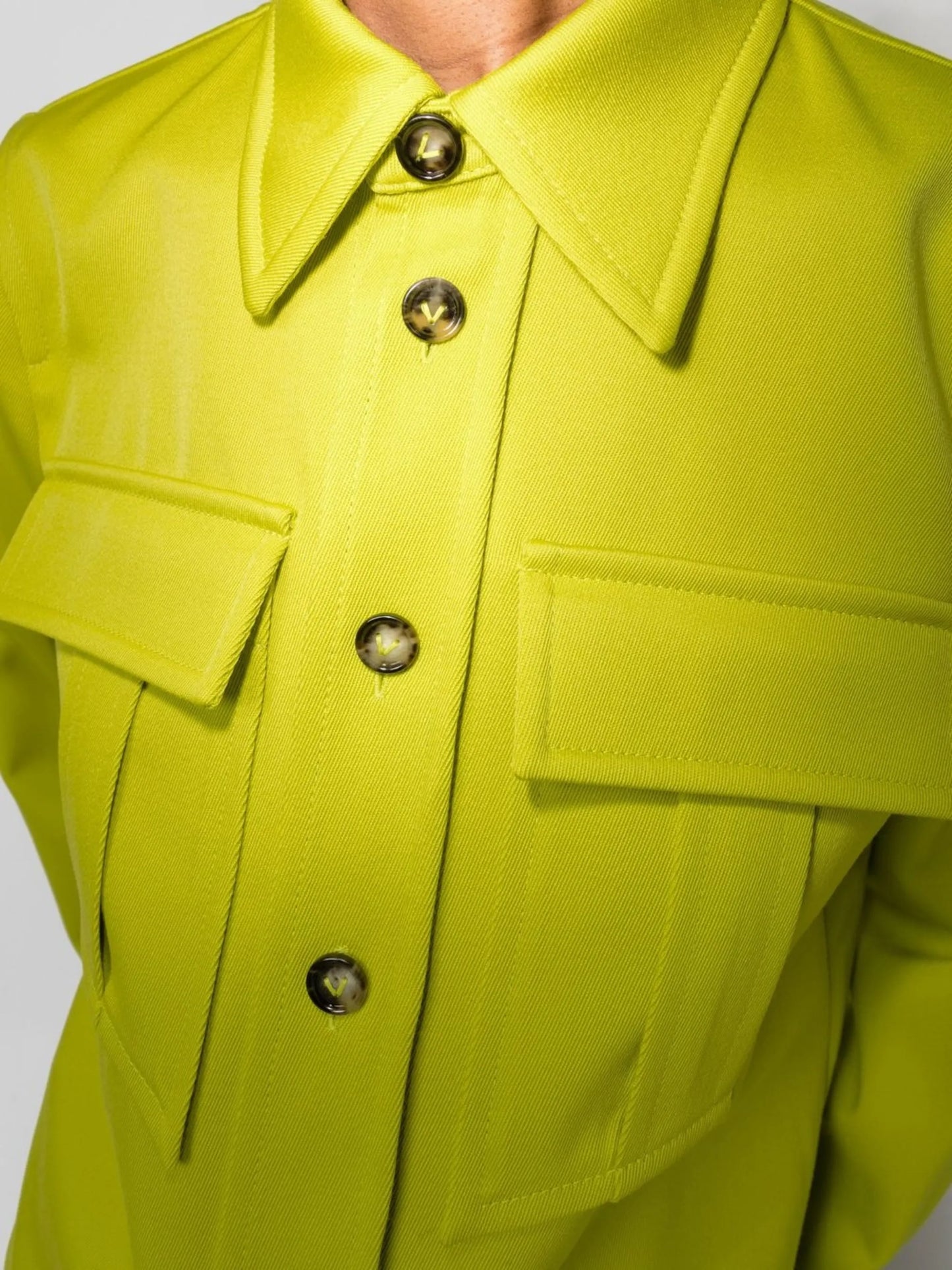 buttoned long-sleeve wool shirt