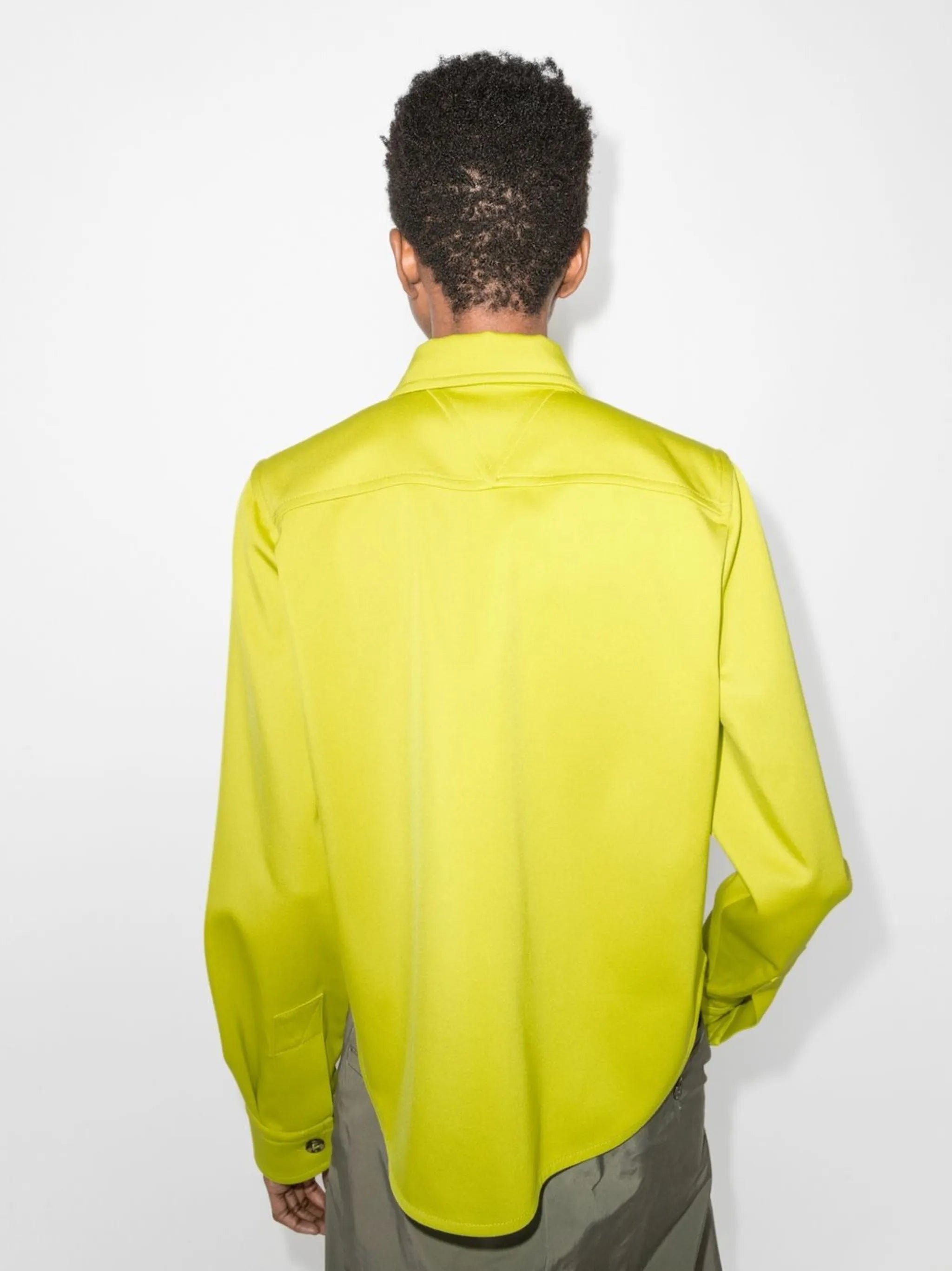 buttoned long-sleeve wool shirt