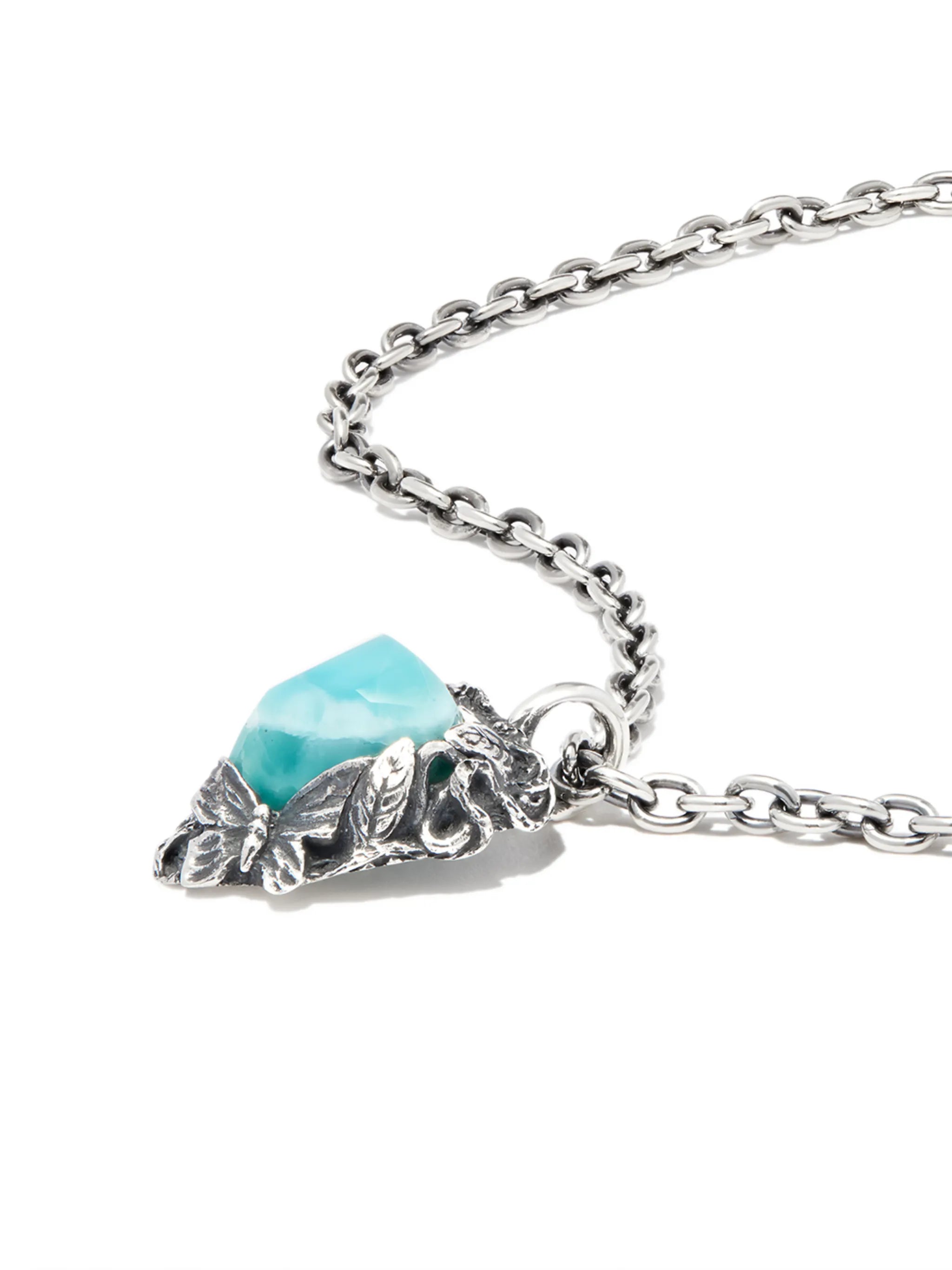 crystal-embellished charm necklace